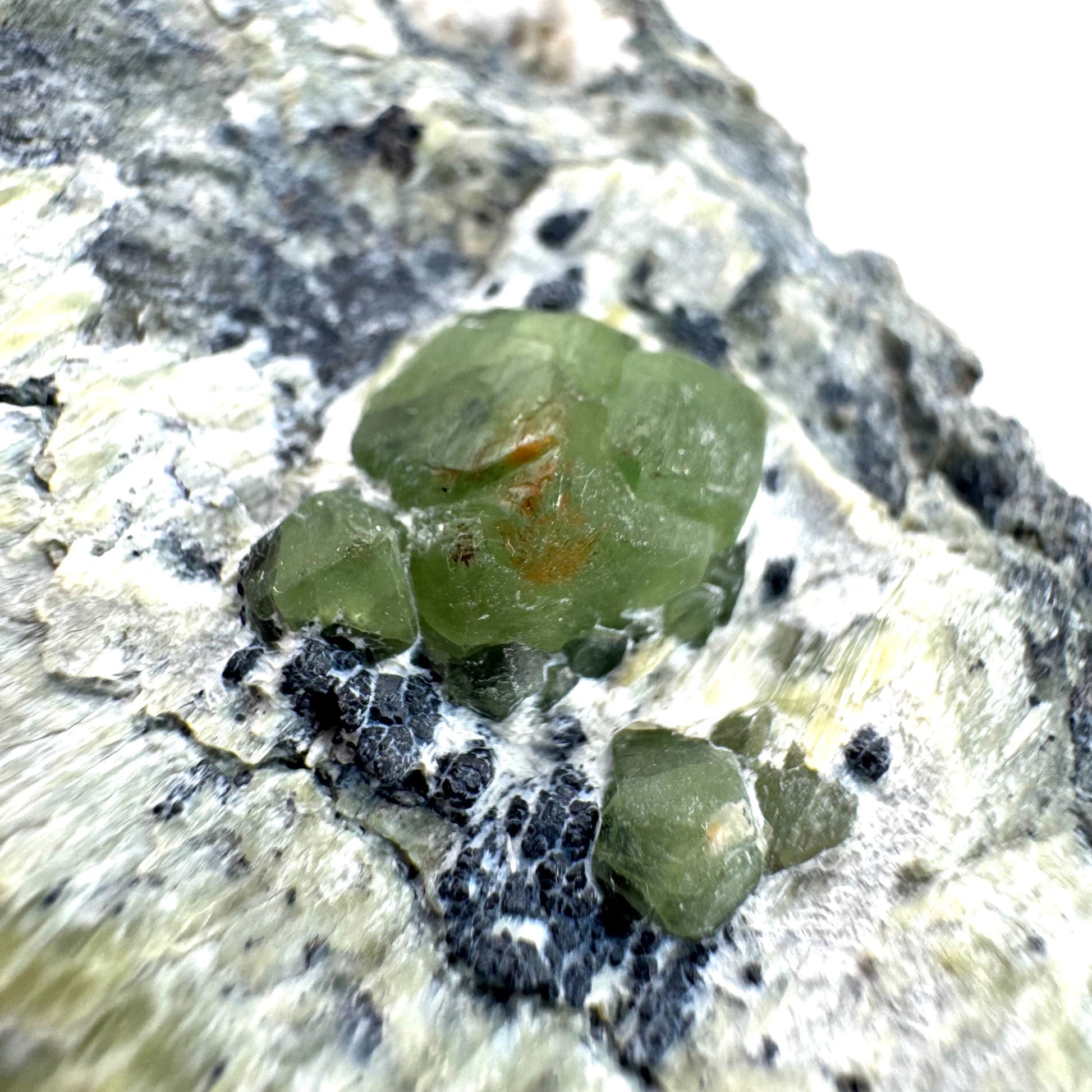 Demantoid Garnet on Matrix (Pakistan) | green garnet crystal, mineral specimen