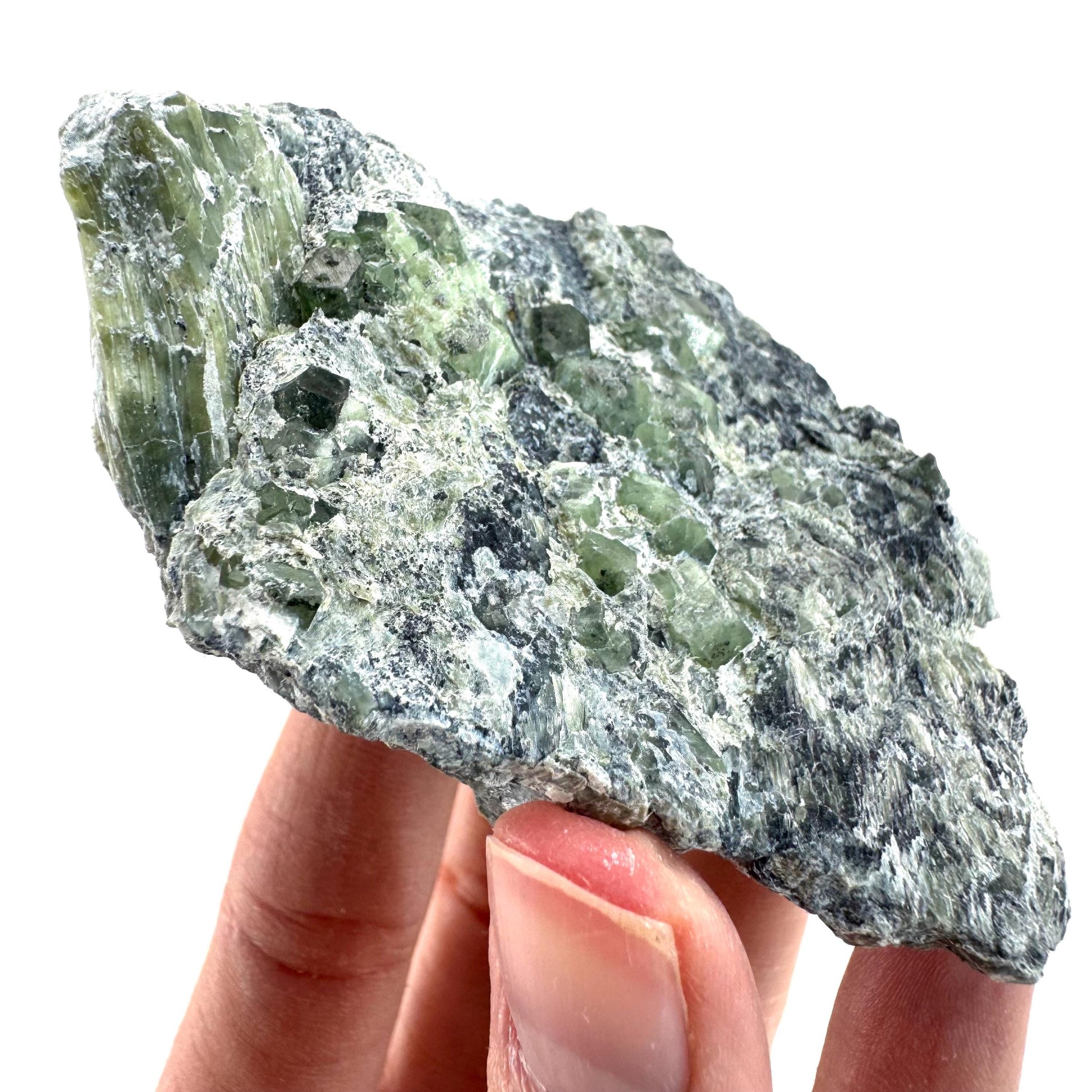 Demantoid Garnet on Matrix (Pakistan) | green garnet crystal, mineral specimen