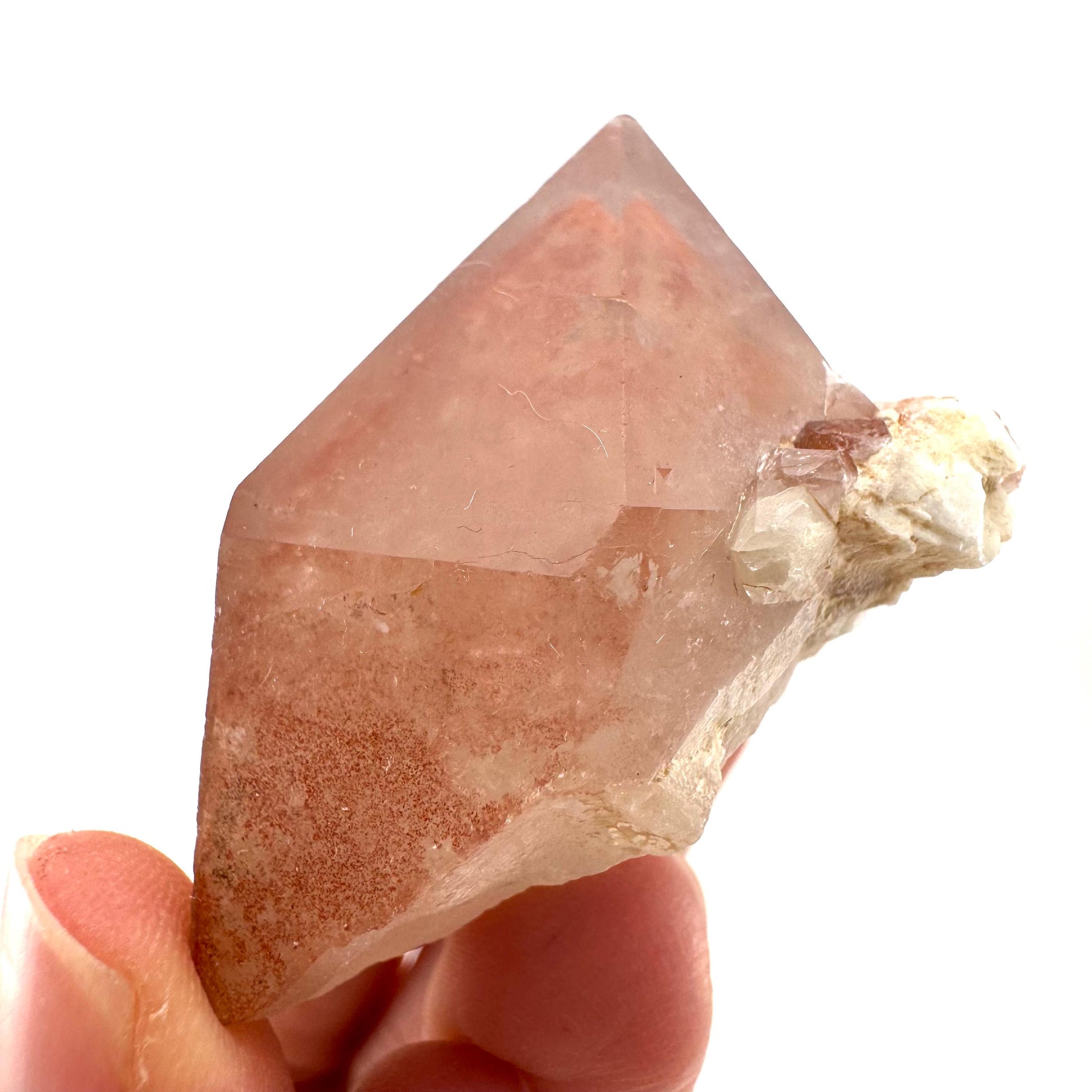 Red Hematite Quartz (Zimbabwe) | fire quartz crystal, red phantom quartz, mineral specimen