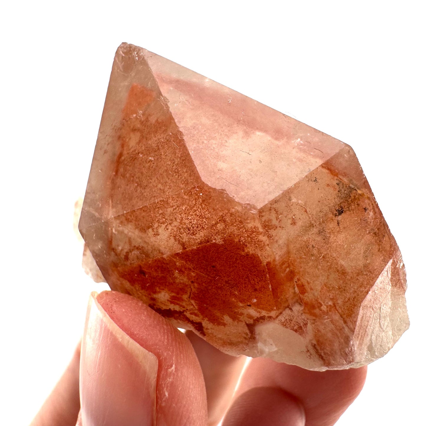 Red Hematite Quartz (Zimbabwe) | fire quartz crystal, red phantom quartz, mineral specimen