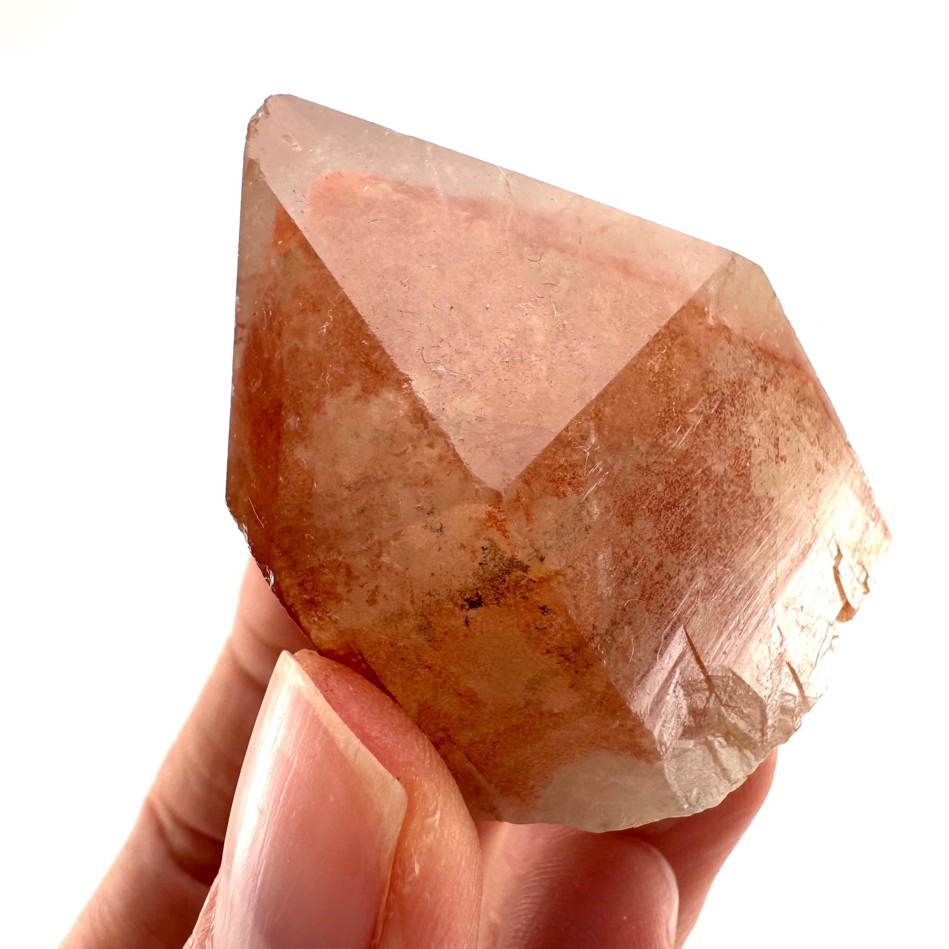Red Hematite Quartz (Zimbabwe) | fire quartz crystal, red phantom quartz, mineral specimen