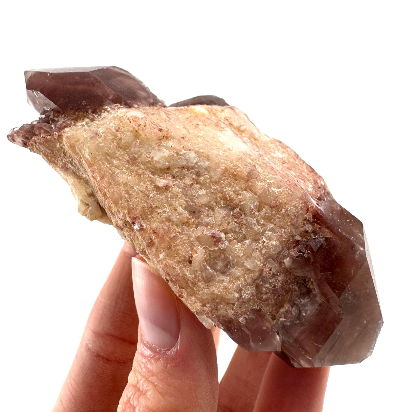 Red Hematite Quartz (Zimbabwe) | fire quartz crystal, red phantom quartz, mineral specimen