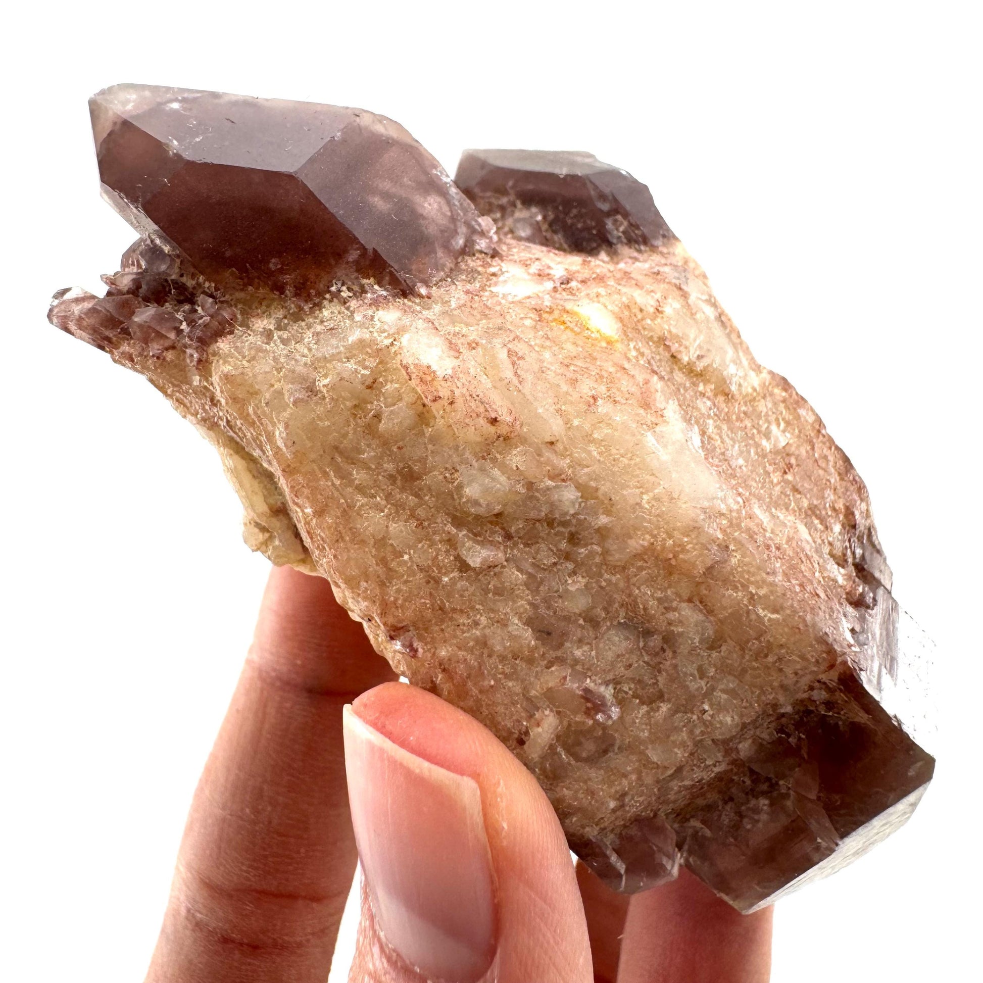 Red Hematite Quartz (Zimbabwe) | fire quartz crystal, red phantom quartz, mineral specimen