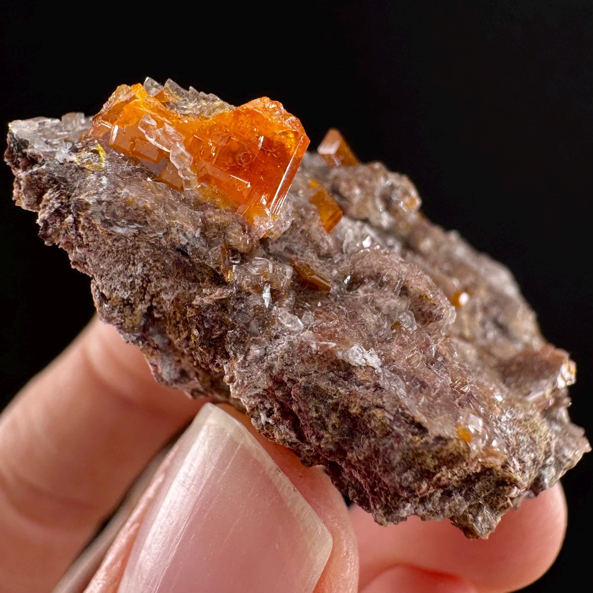 Wulfenite (Arizona, USA) | orange wulfenite crystal, mineral specimen