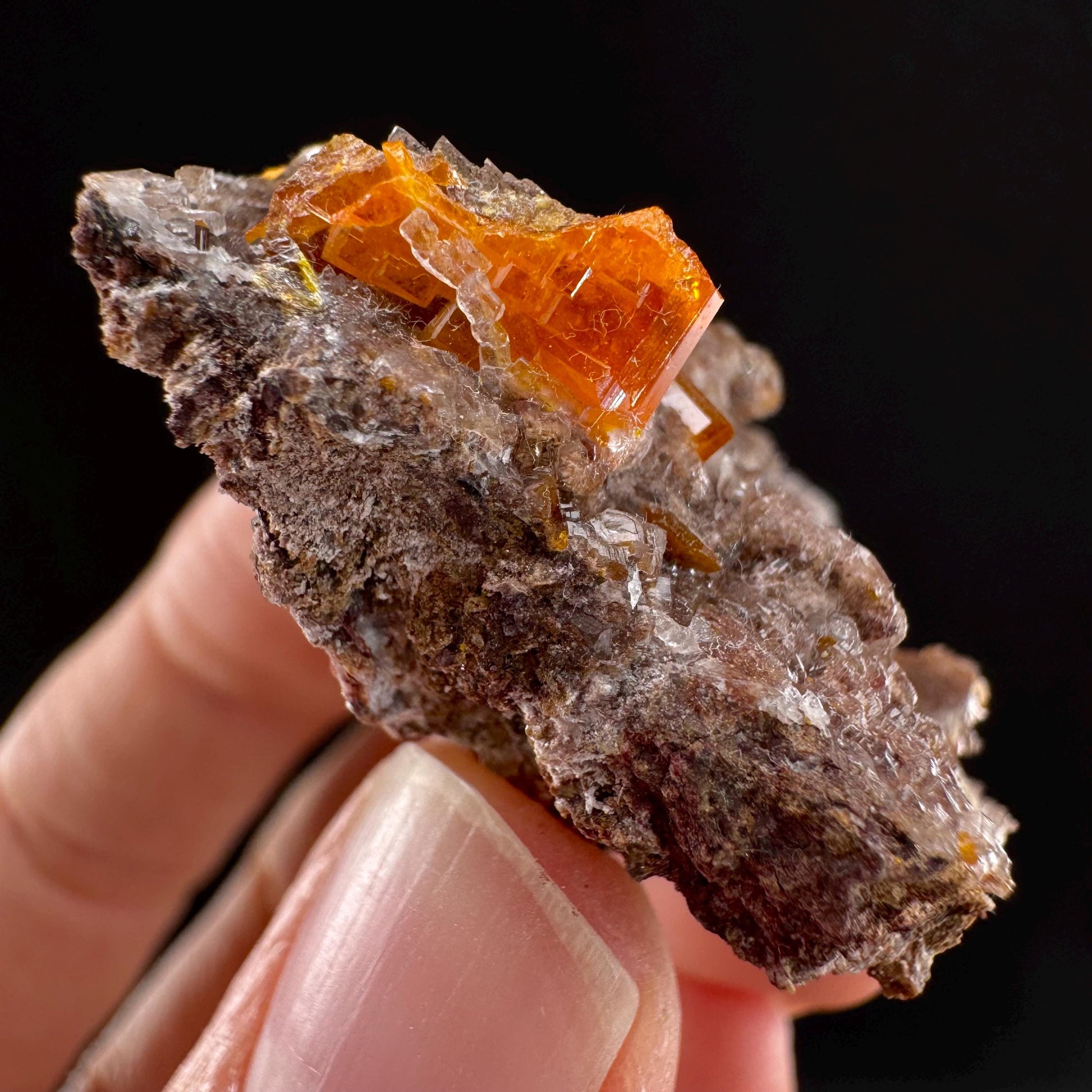 Wulfenite (Arizona, USA) | orange wulfenite crystal, mineral specimen