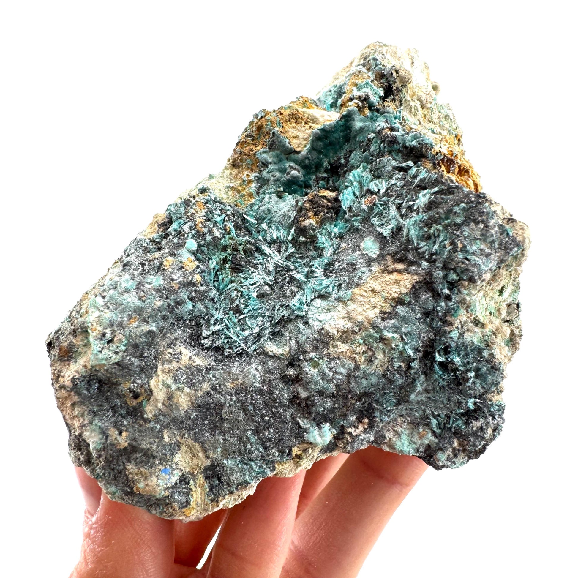 Aurichalcite (Arizona, USA) | blue aurichalcite crystal, rare mineral specimen