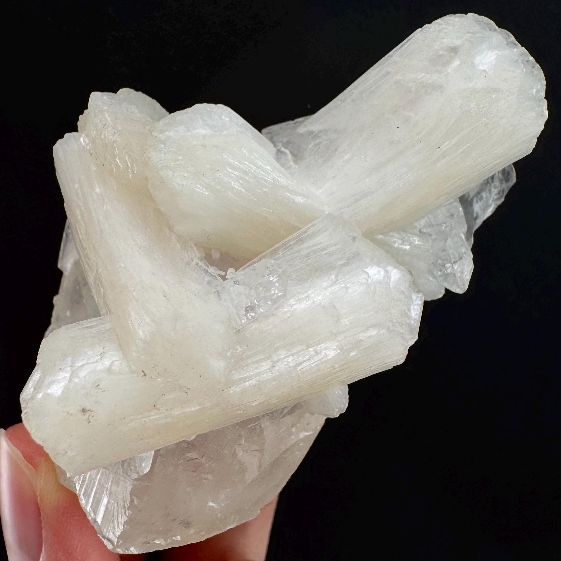 Apophyllite w/ Stilbite (India) | apophyllite crystal, mineral specimen