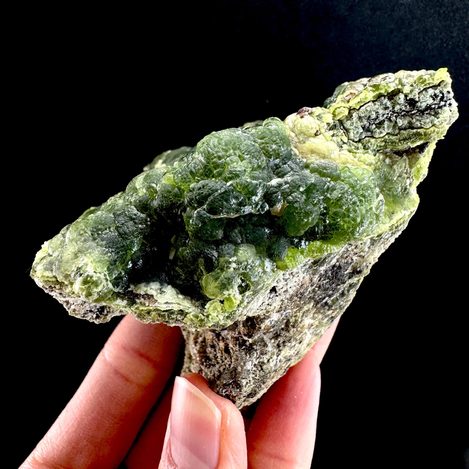 Cuprian Smithsonite (Arizona, USA) | green smithsonite crystal, rare mineral specimen