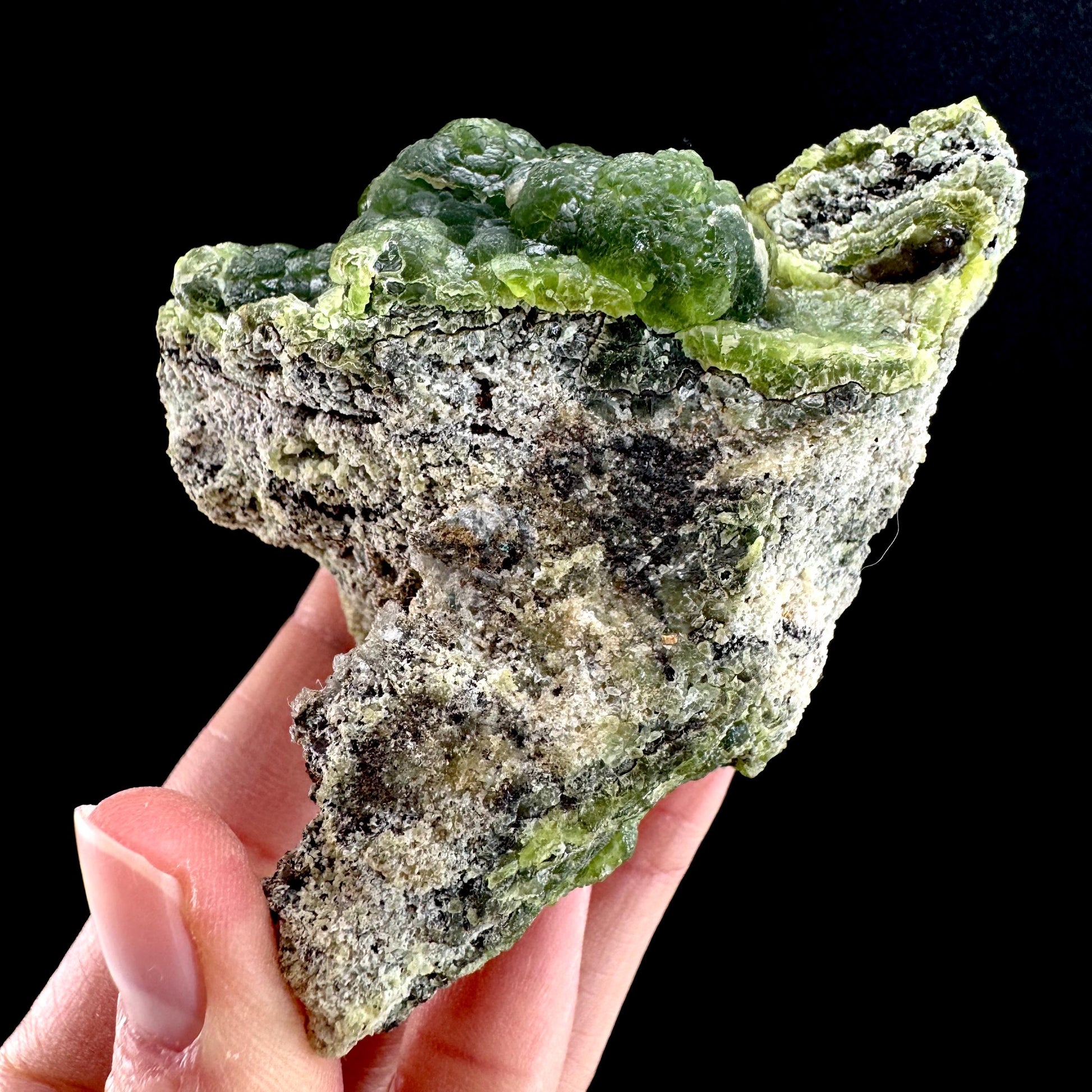 Cuprian Smithsonite (Arizona, USA) | green smithsonite crystal, rare mineral specimen