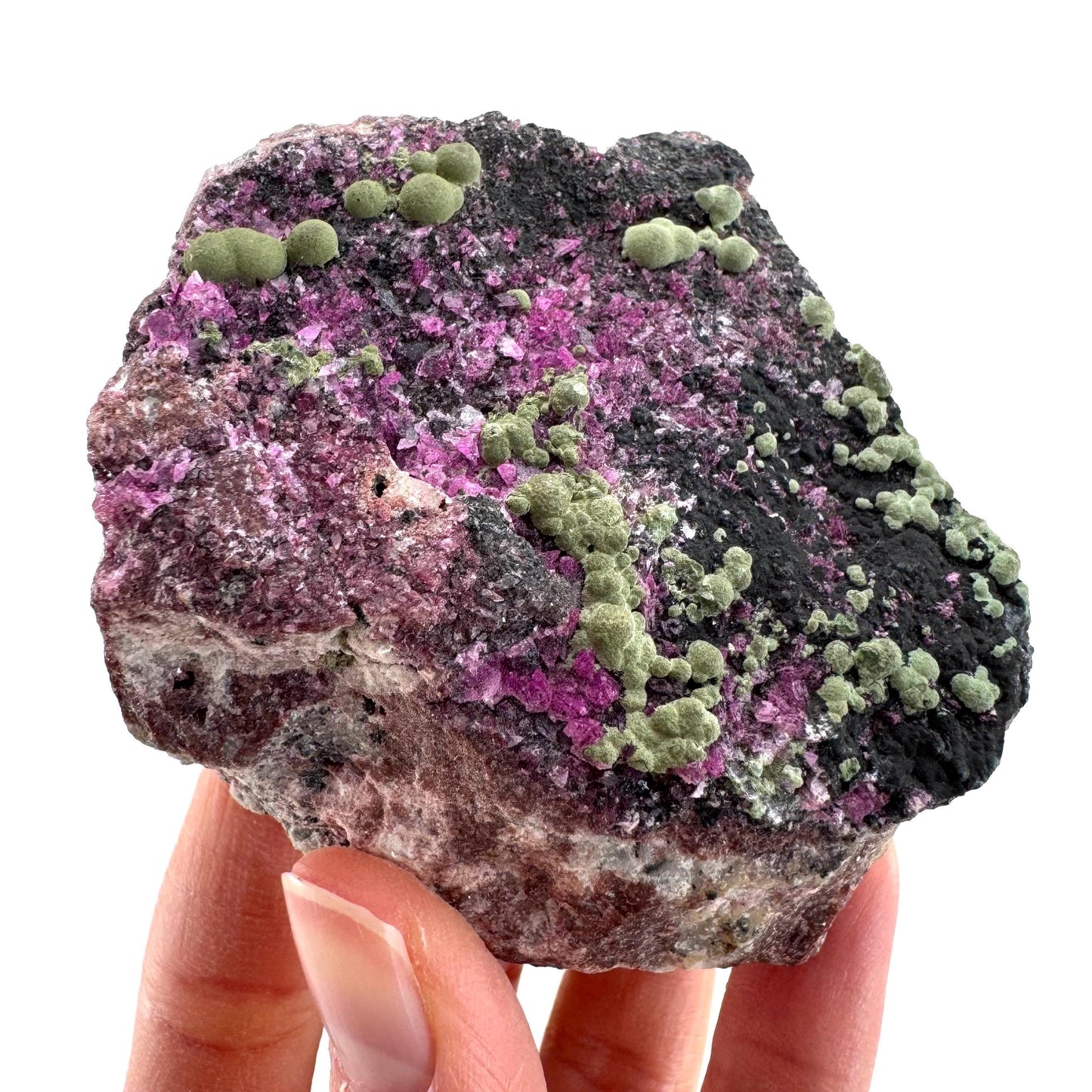 Cobaltoan Calcite w/ Kolwezite (DR Congo) | cobalto calcite crystal, mineral specimen