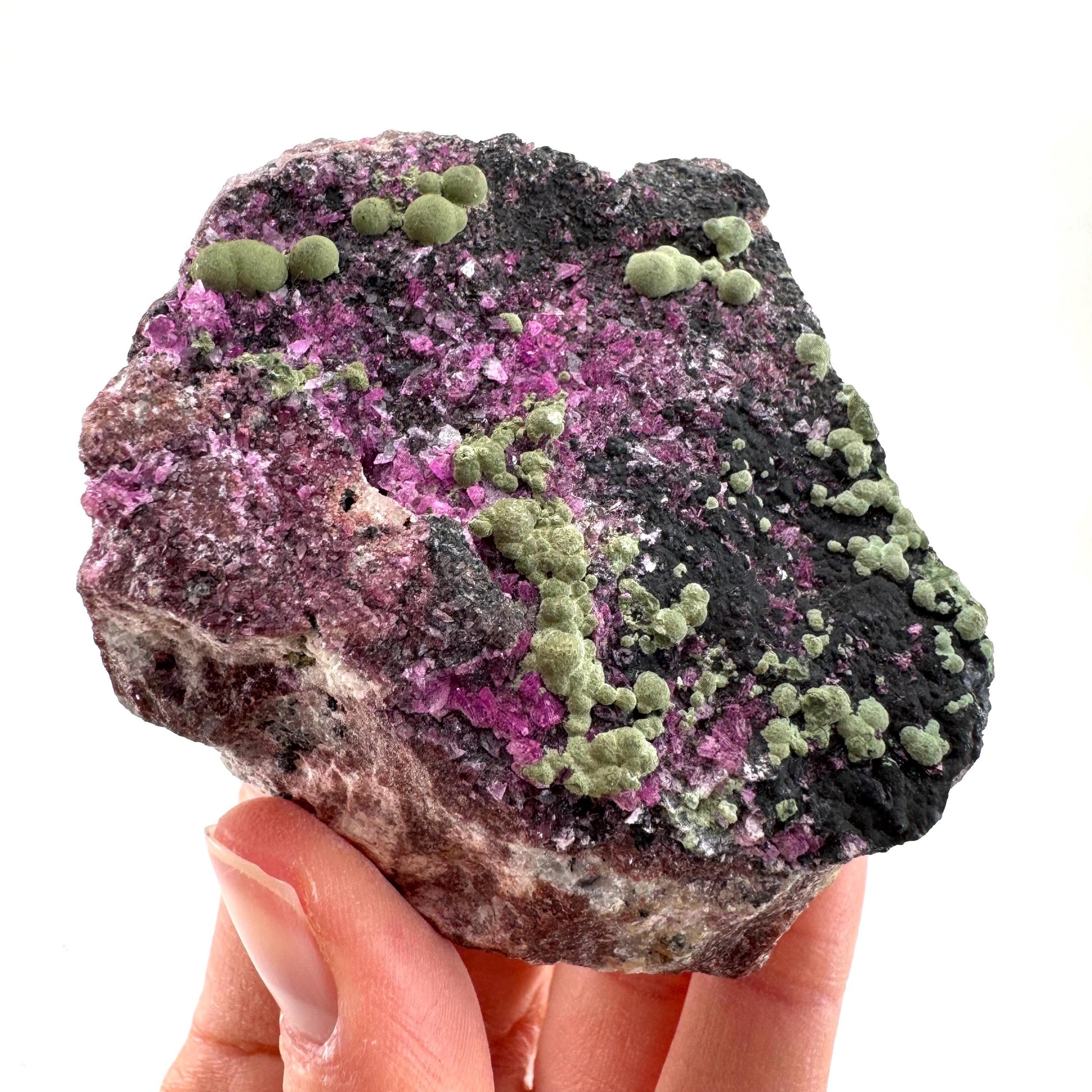 Cobaltoan Calcite w/ Kolwezite (DR Congo) | cobalto calcite crystal, mineral specimen
