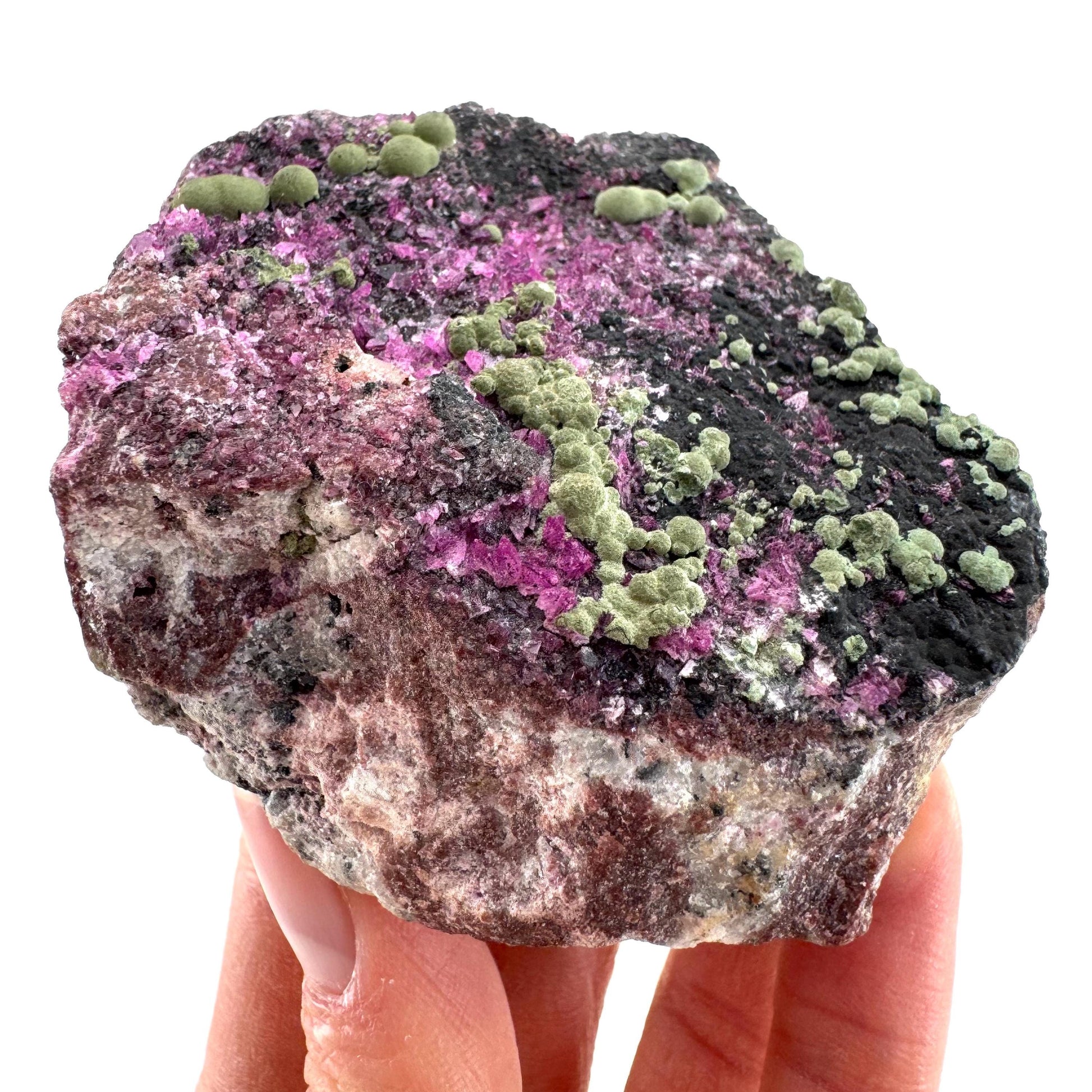 Cobaltoan Calcite w/ Kolwezite (DR Congo) | cobalto calcite crystal, mineral specimen