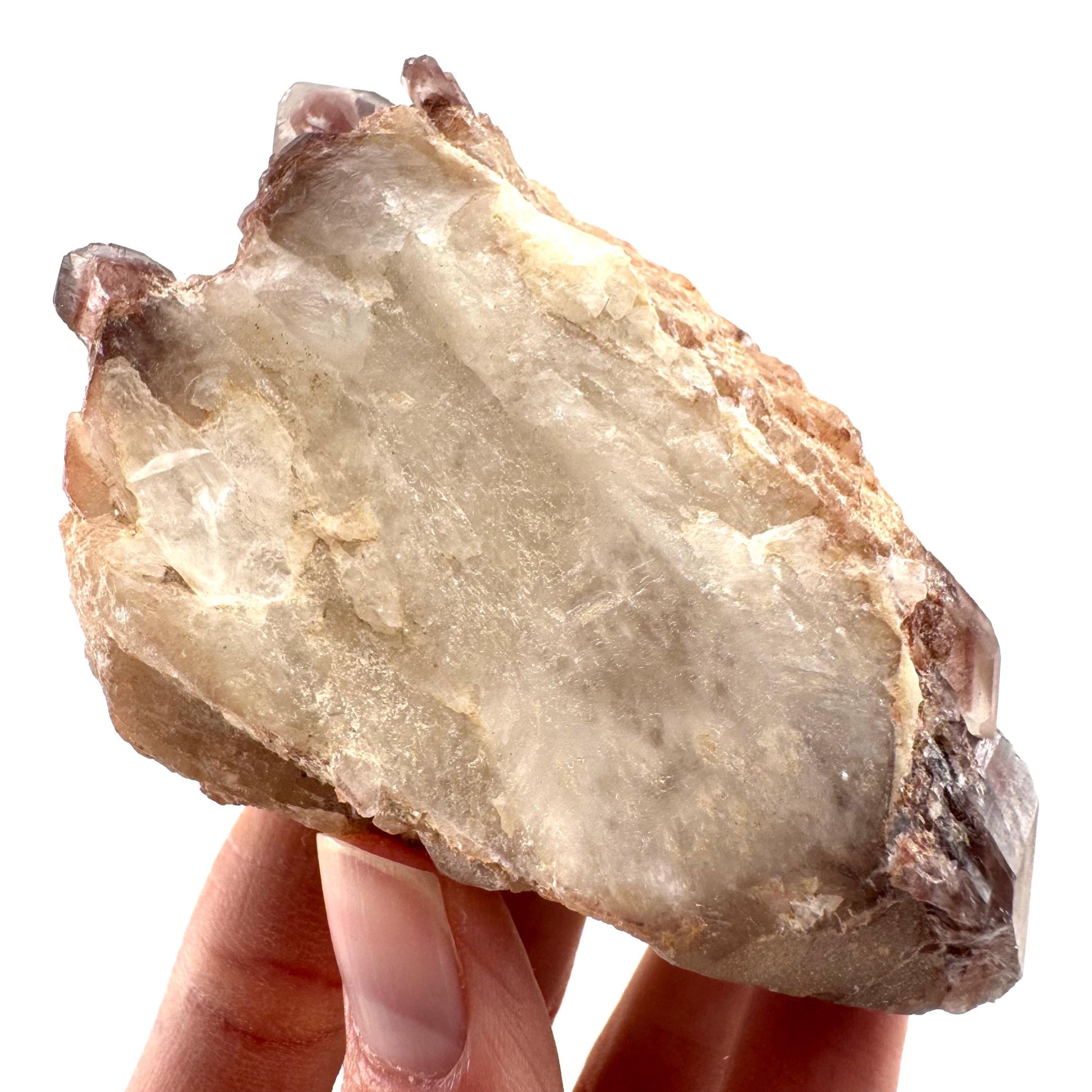 Red Hematite Quartz (Zimbabwe) | fire quartz crystal, red phantom quartz, mineral specimen