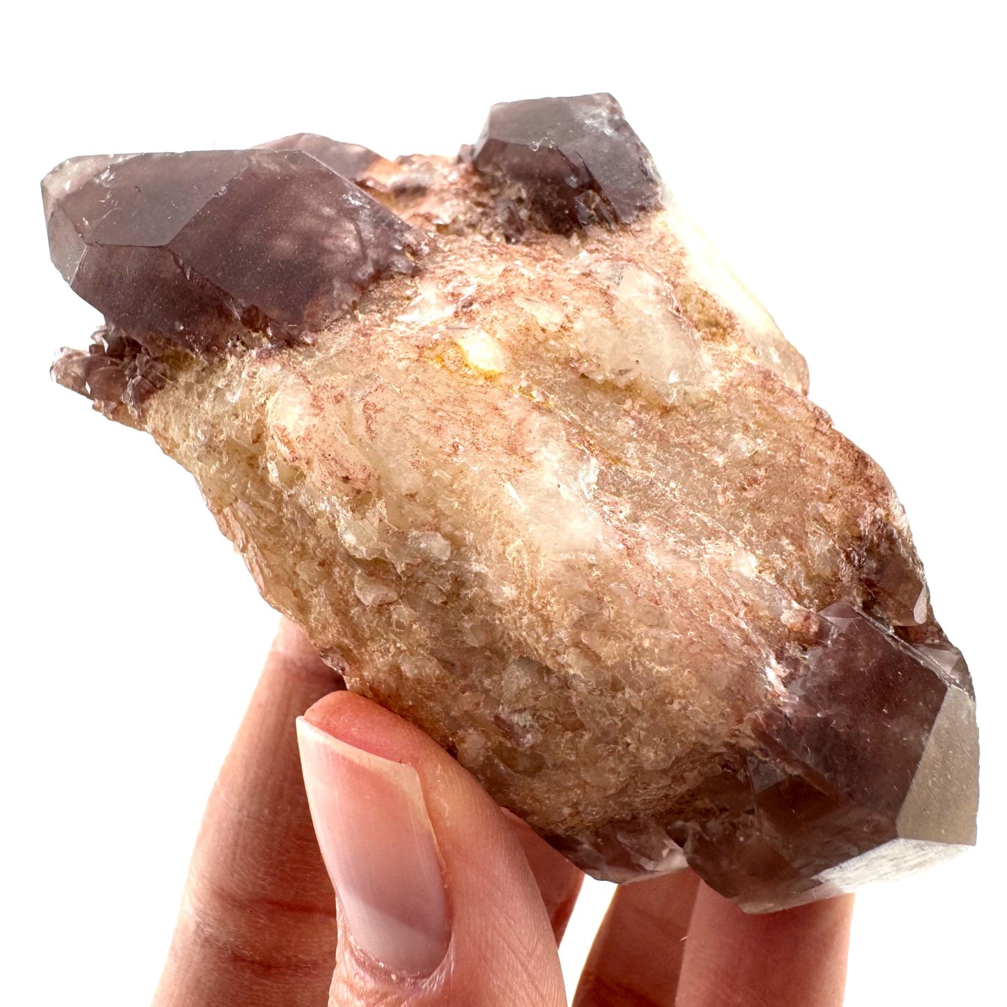 Red Hematite Quartz (Zimbabwe) | fire quartz crystal, red phantom quartz, mineral specimen