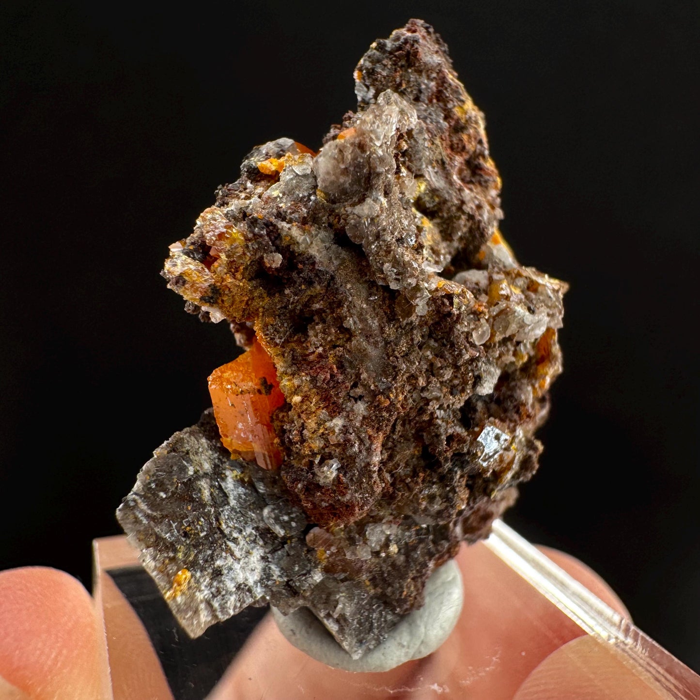 Wulfenite (Arizona, USA) | orange wulfenite crystal, mineral specimen