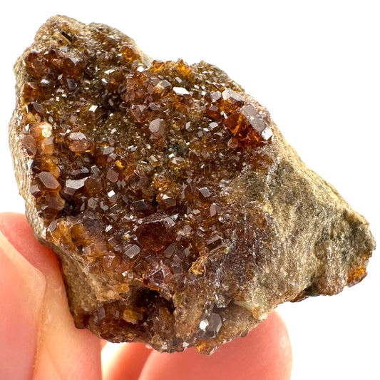 Spessartine Garnet (Pakistan) | orange garnet crystal, mineral specimen
