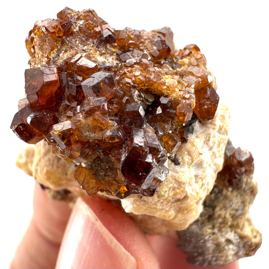 Spessartine Garnet (Pakistan) | orange garnet crystal, mineral specimen