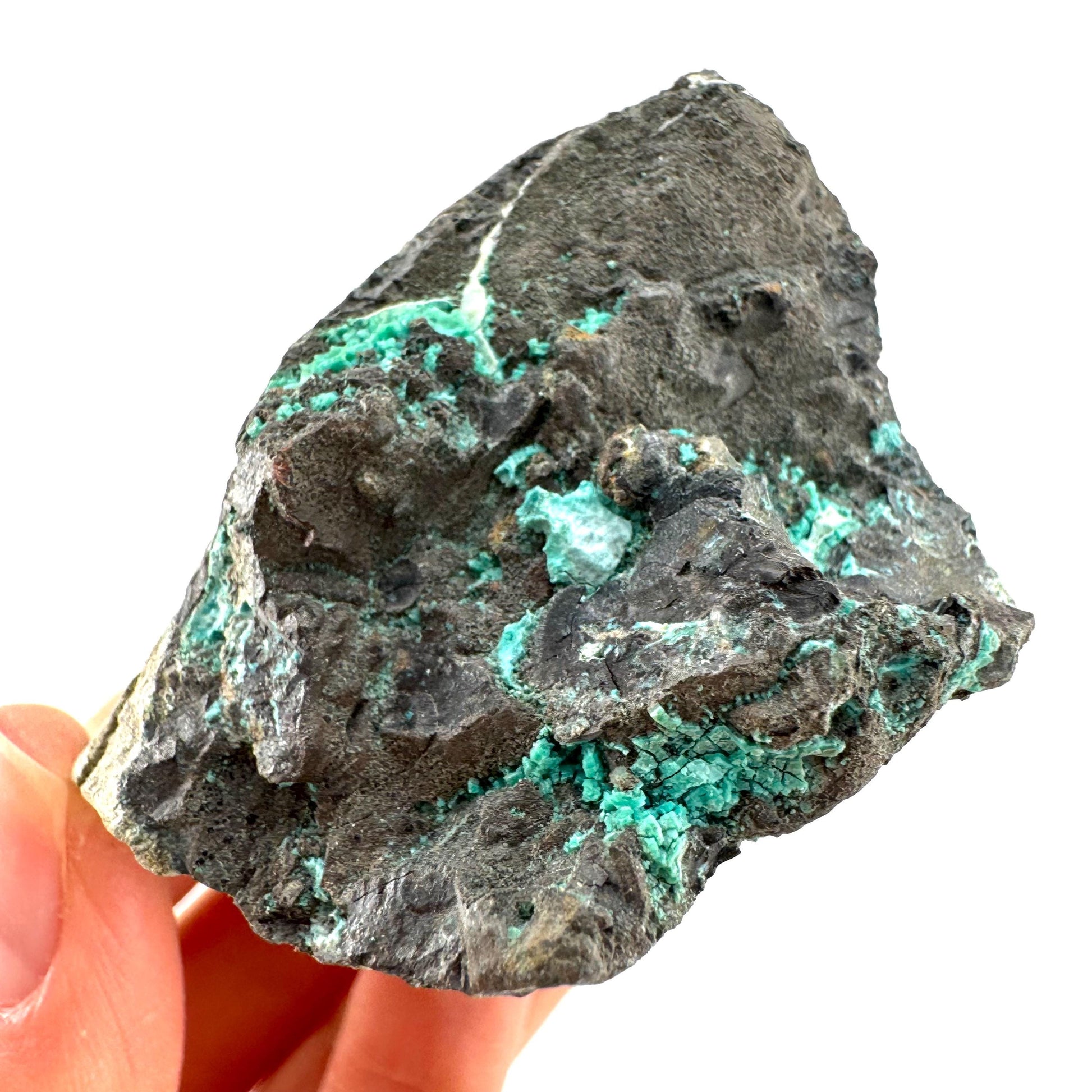 Chrysocolla / Gem Silica (DR Congo) | botryoidal chrysocolla crystal, mineral specimen