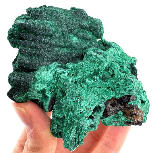 Fibrous Malachite (DR Congo) | raw green malachite crystal, mineral specimen