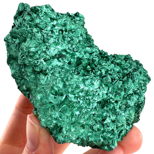 Fibrous Malachite (DR Congo) | raw green malachite crystal, mineral specimen