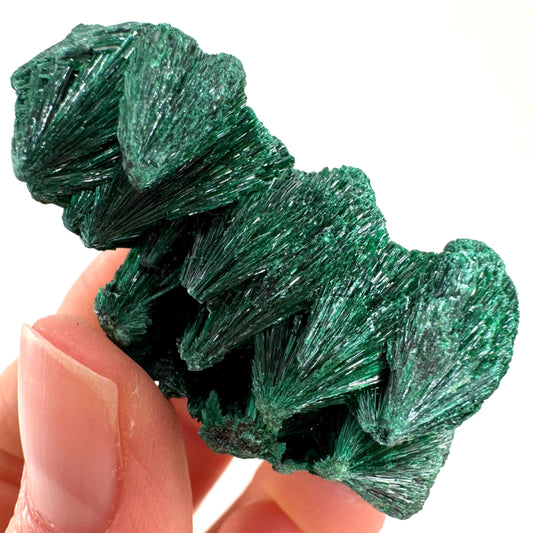 Fibrous Malachite (DR Congo) | raw green malachite crystal, mineral specimen