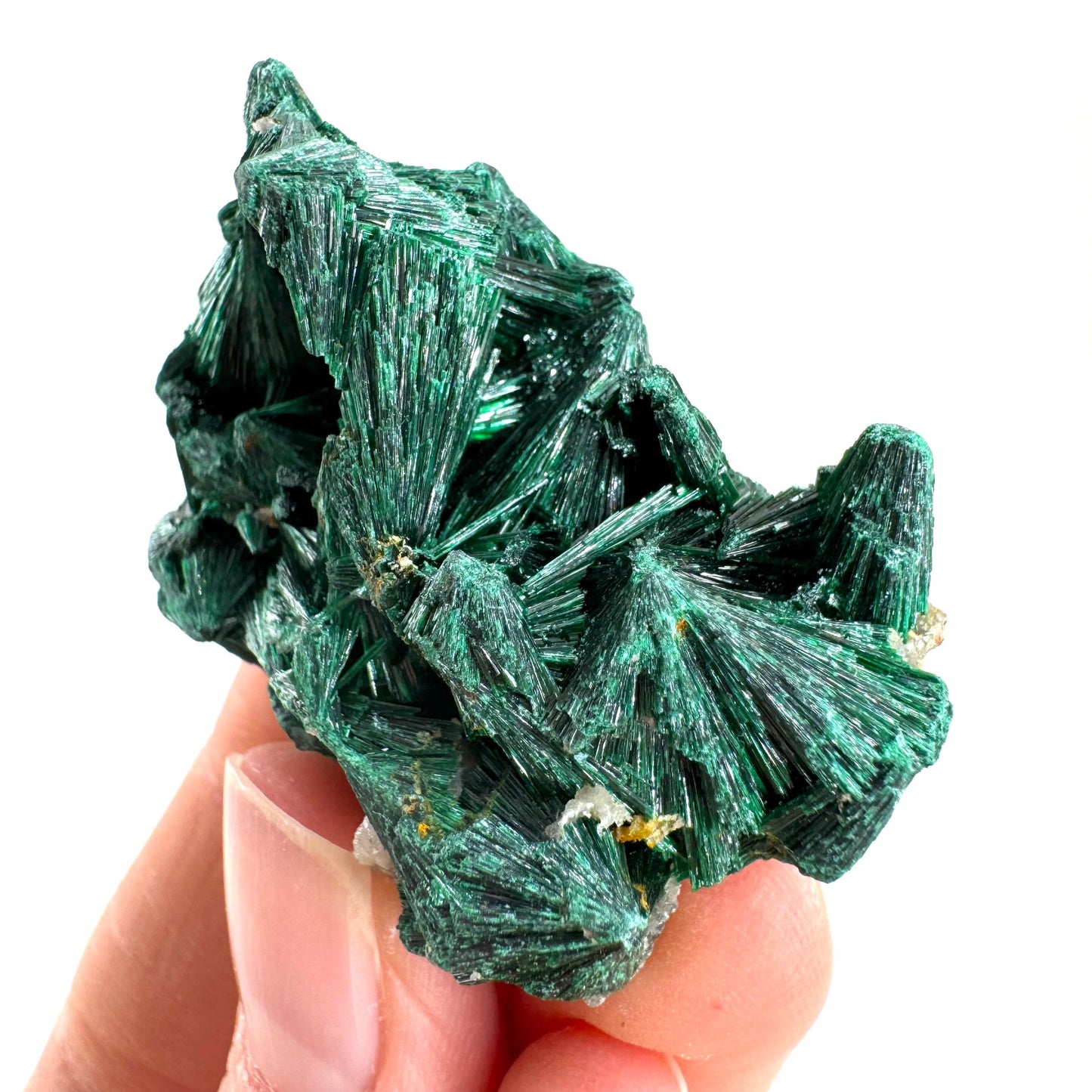 Fibrous Malachite (DR Congo) | raw green malachite crystal, mineral specimen