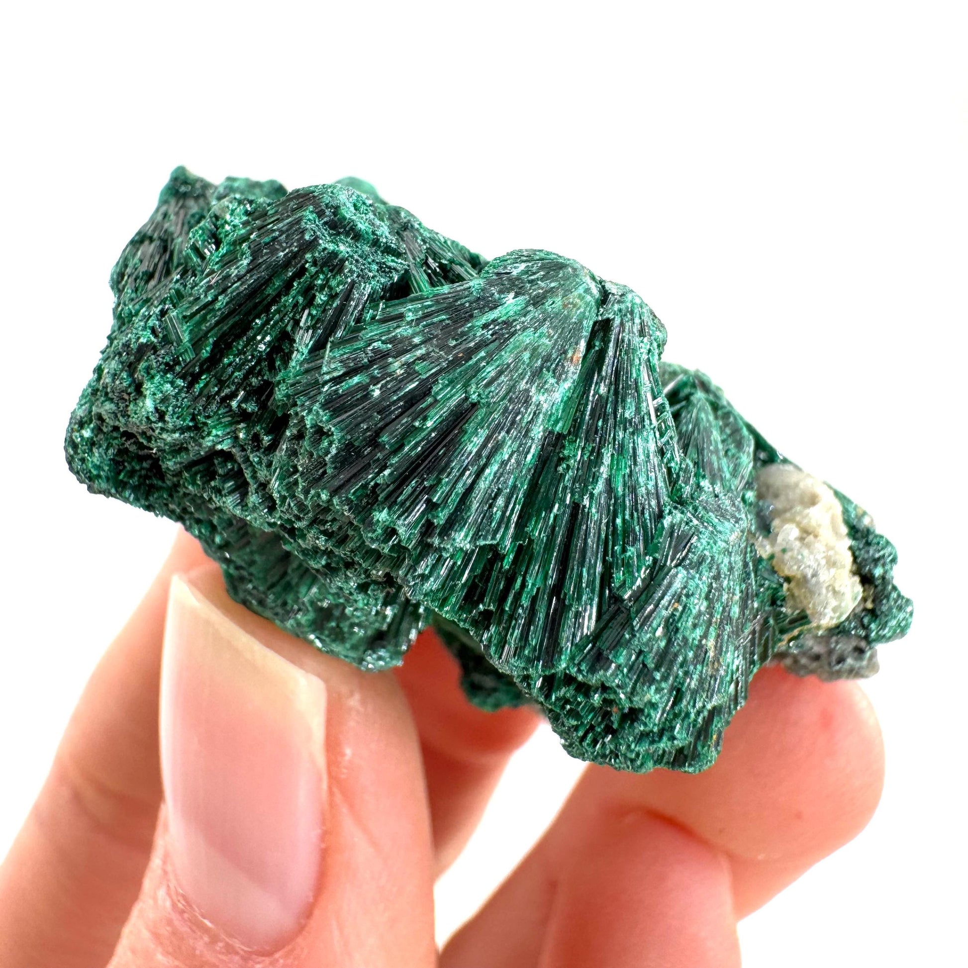 Fibrous Malachite (DR Congo) | raw green malachite crystal, mineral specimen