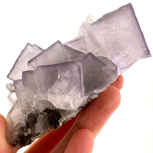 Purple Fluorite (Pakistan) | purple fluorite crystal cluster, mineral specimen