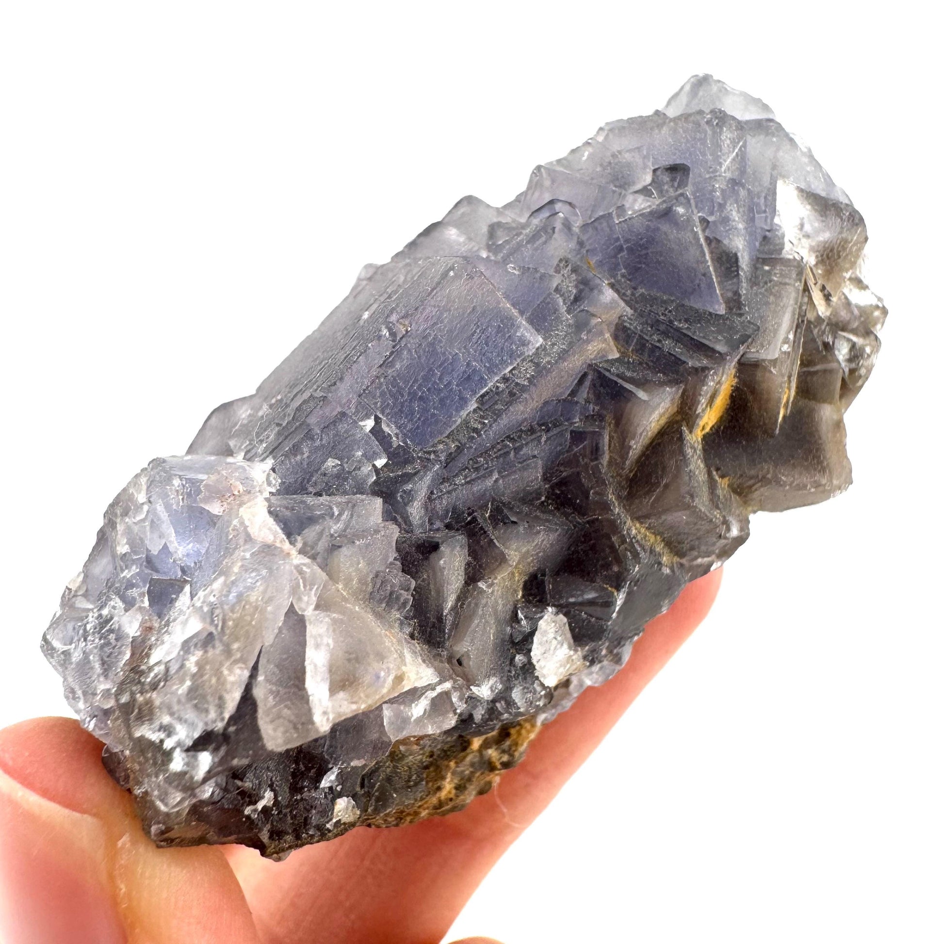 Blue Fluorite (Pakistan) | blue fluorite crystal cluster, mineral specimen