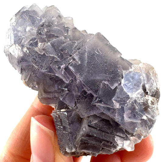 Blue Fluorite (Pakistan) | blue fluorite crystal cluster, mineral specimen