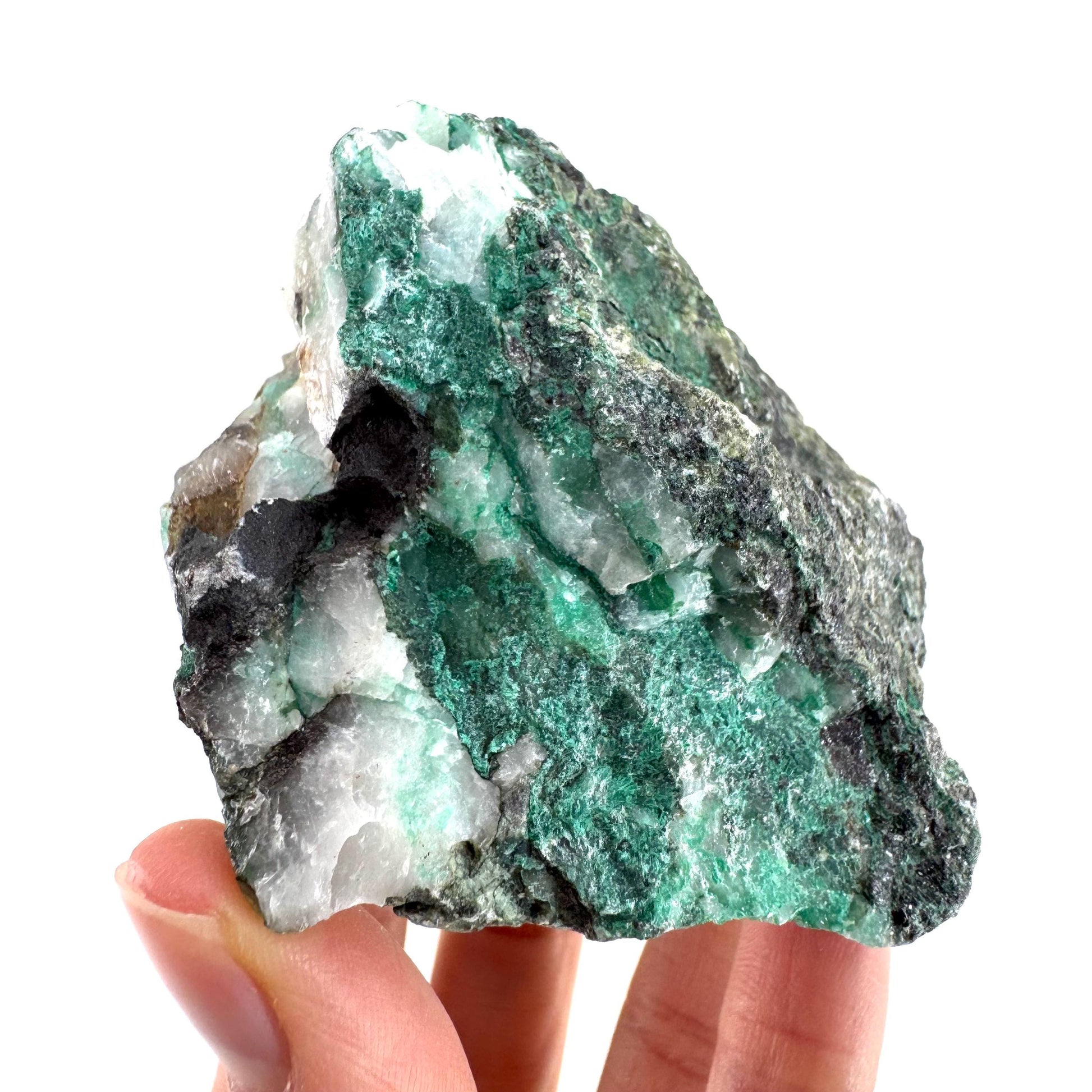 Ajoite in Quartz (South Africa) | raw ajoite, raw crystals, mineral specimen, Ajoite quartz crystal