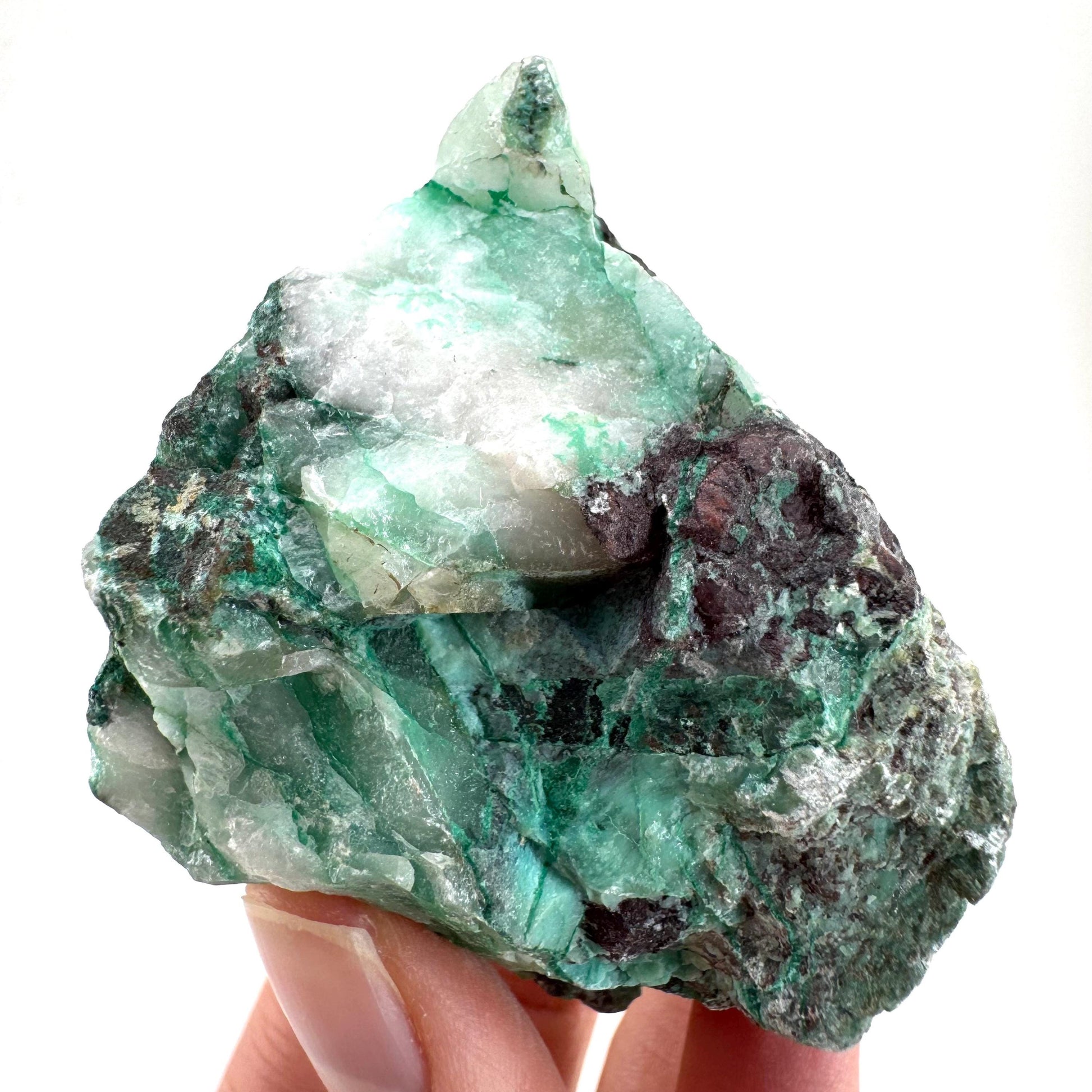 Ajoite in Quartz (South Africa) | raw ajoite, raw crystals, mineral specimen, Ajoite quartz crystal