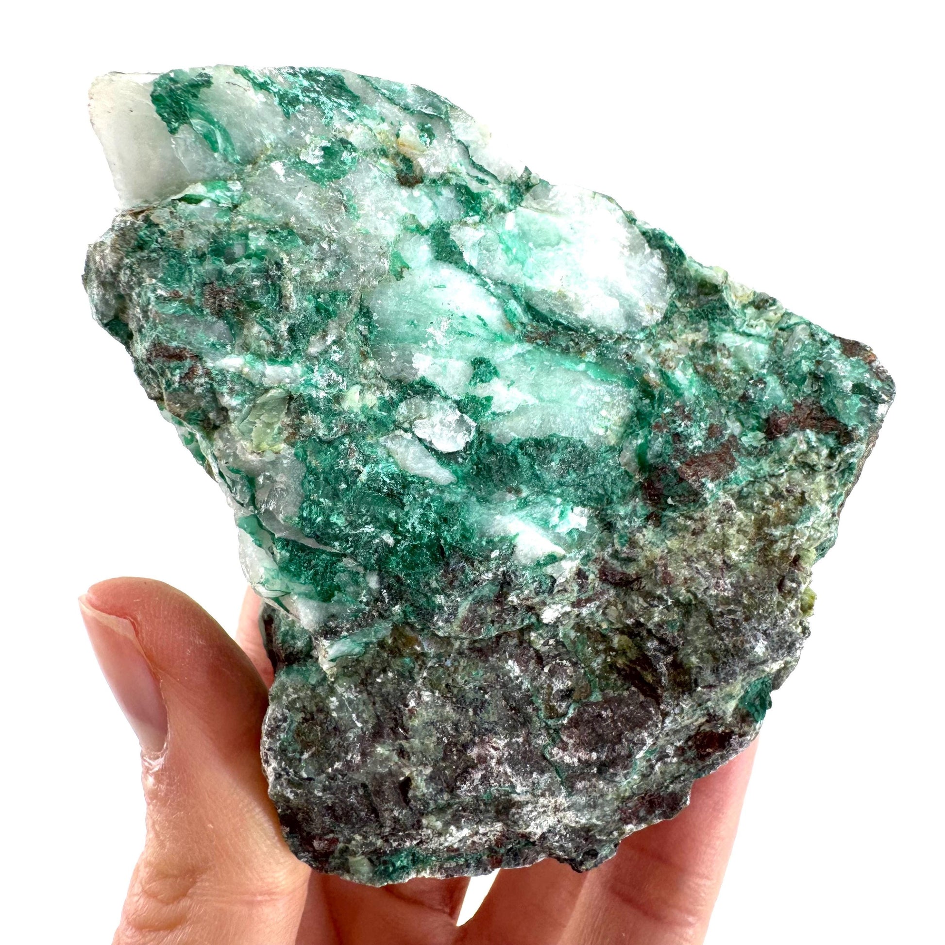 Ajoite in Quartz (South Africa) | raw ajoite, raw crystals, mineral specimen, Ajoite quartz crystal