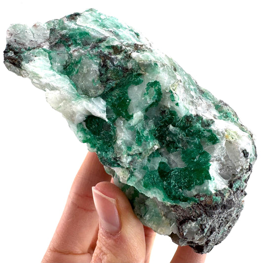 Ajoite in Quartz (South Africa) | raw ajoite, raw crystals, mineral specimen, Ajoite quartz crystal