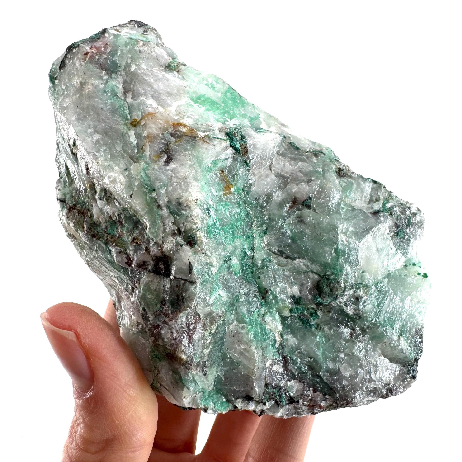 Ajoite in Quartz (South Africa) | raw ajoite, raw crystals, mineral specimen, Ajoite quartz crystal
