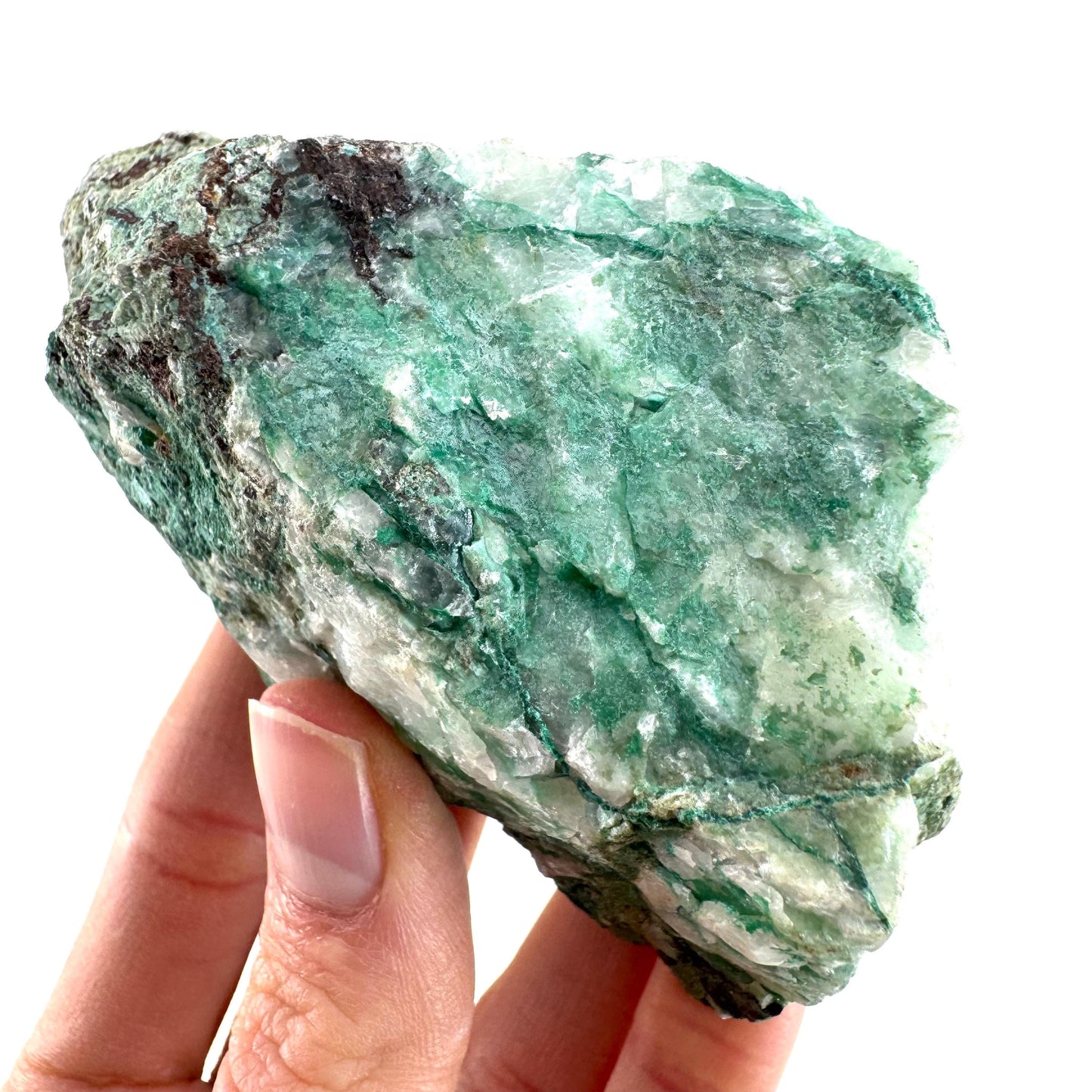 Ajoite in Quartz (South Africa) | raw ajoite, raw crystals, mineral specimen, Ajoite quartz crystal