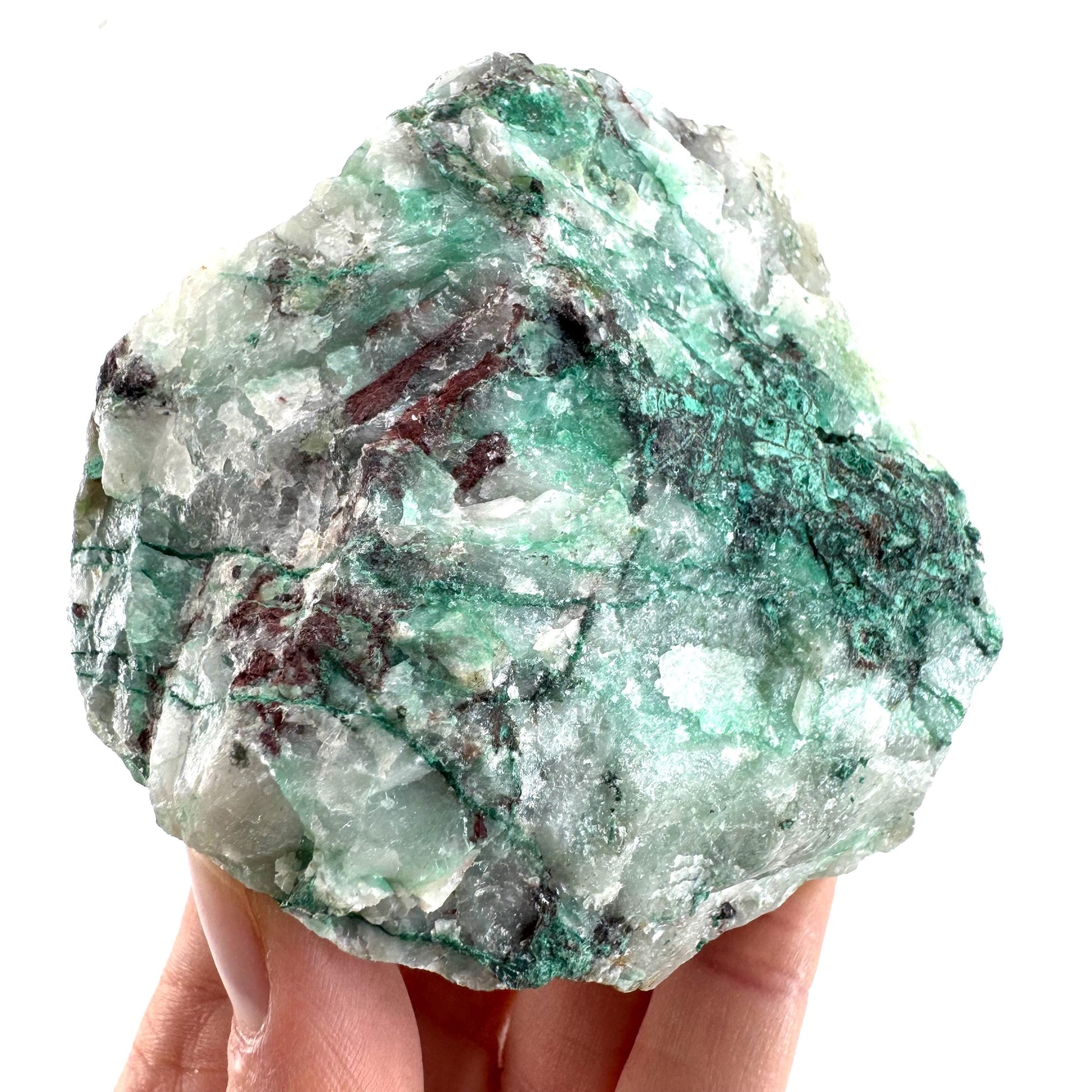 Ajoite in Quartz (South Africa) | raw ajoite, raw crystals, mineral specimen, Ajoite quartz crystal