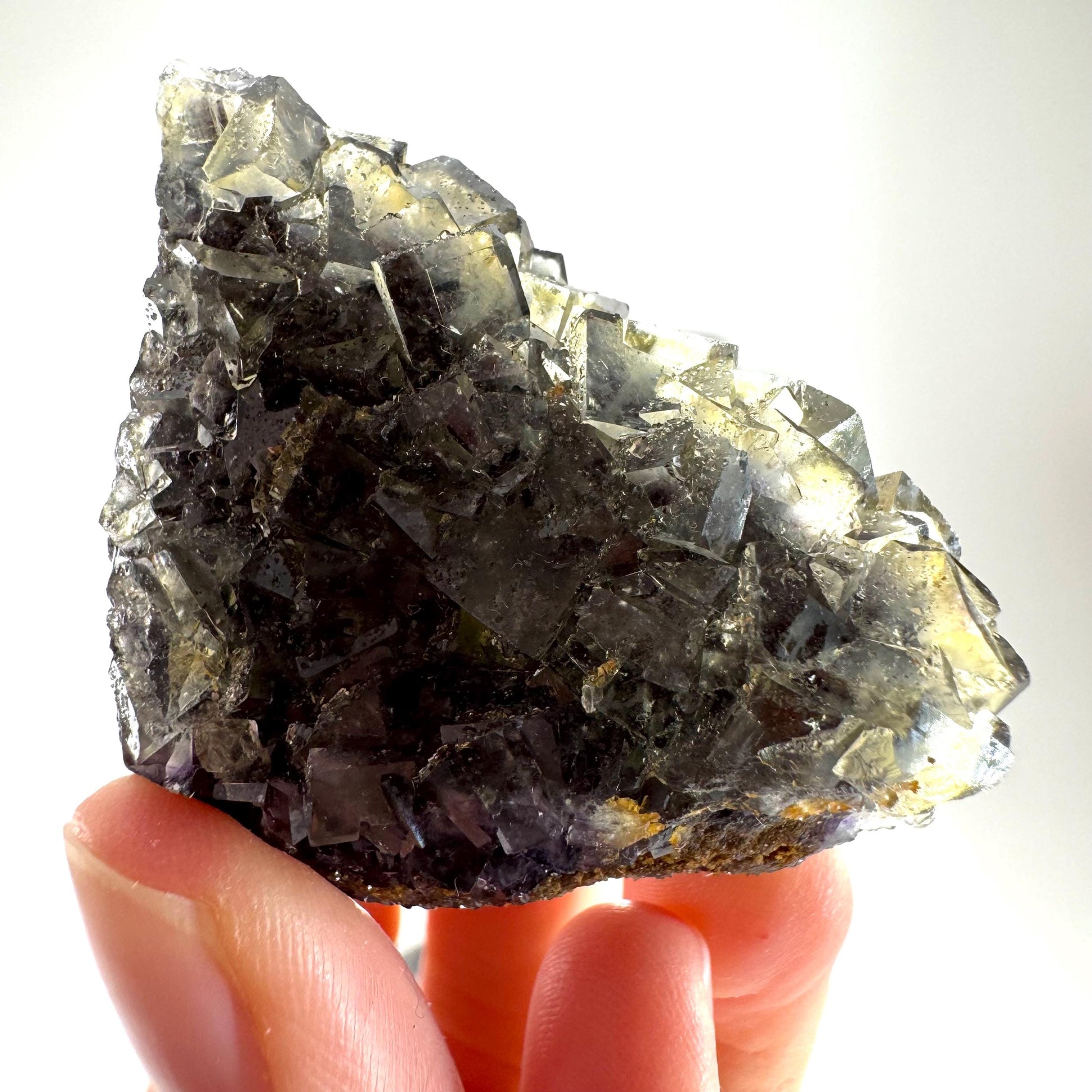 Okorusu Fluorite (Namibia) | “Honey Pocket” fluorite cluster, yellow fluorite crystal, mineral specimen