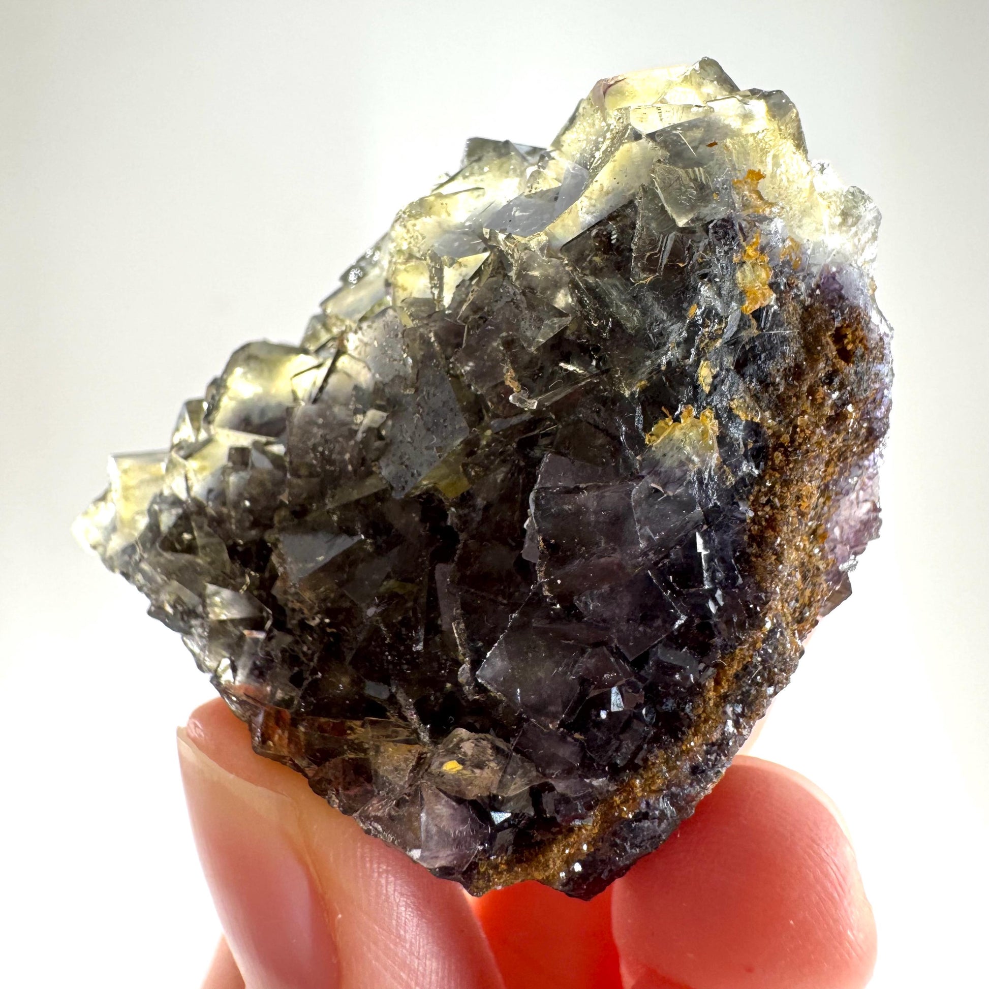 Okorusu Fluorite (Namibia) | “Honey Pocket” fluorite cluster, yellow fluorite crystal, mineral specimen