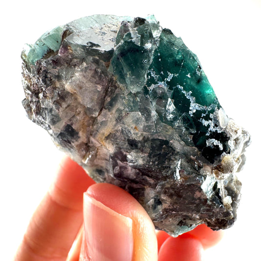Okorusu Fluorite (Namibia) | green-blue fluorite cluster, raw fluorite crystal, mineral specimen
