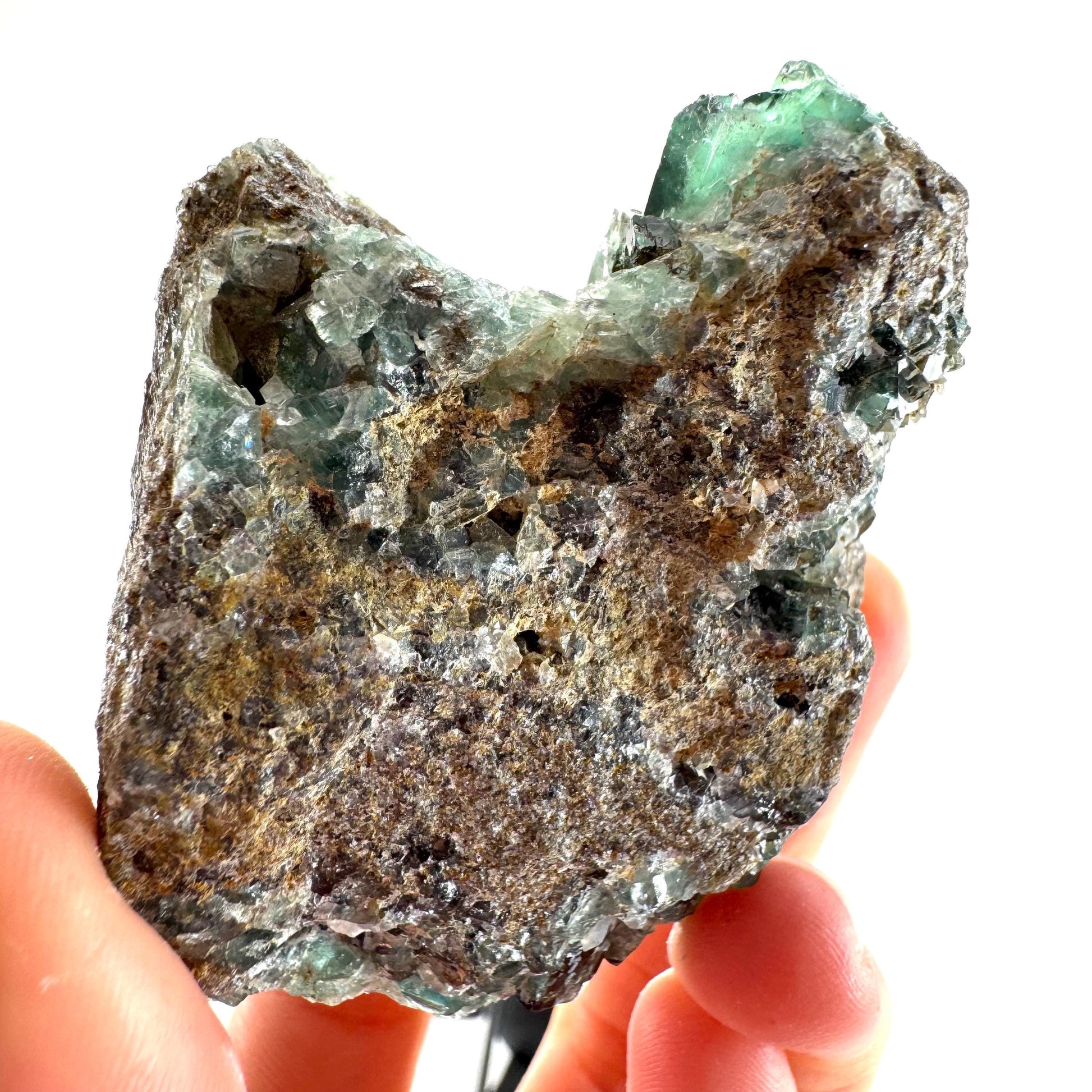 Okorusu Fluorite (Namibia) | green fluorite cluster, raw fluorite crystal, mineral specimen