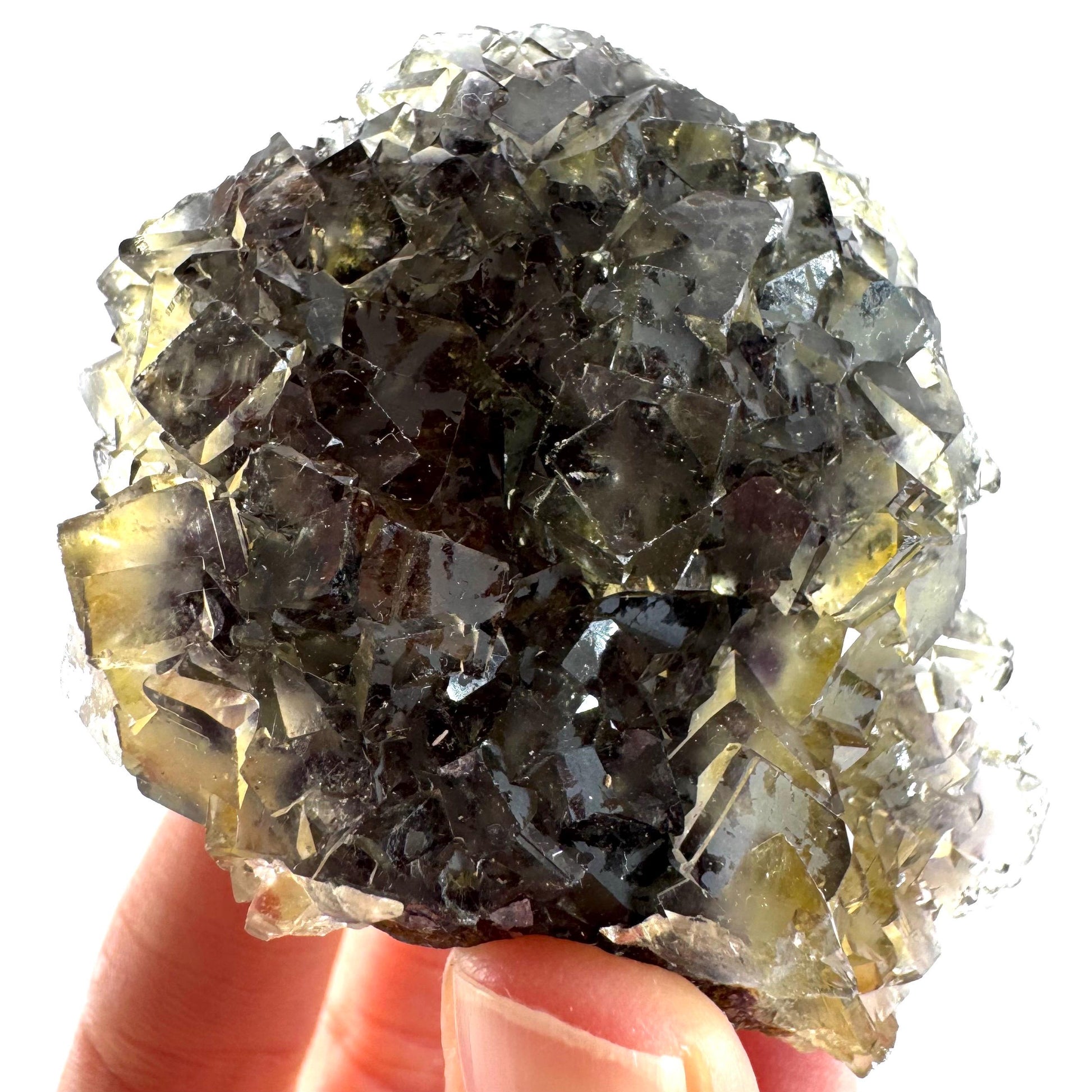Okorusu Fluorite (Namibia) | “Honey Pocket” fluorite cluster, yellow fluorite crystal, mineral specimen