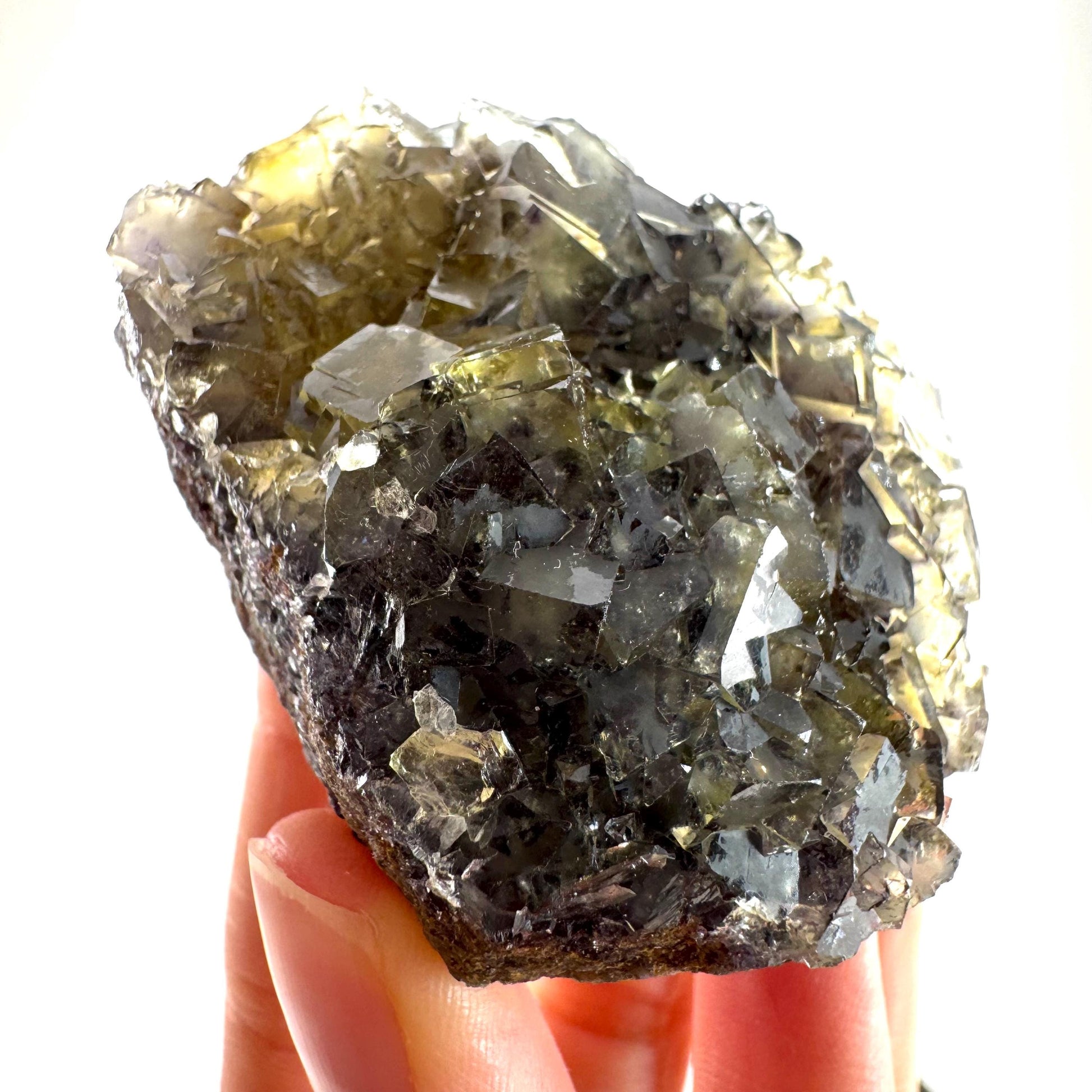 Okorusu Fluorite (Namibia) | “Honey Pocket” fluorite cluster, yellow fluorite crystal, mineral specimen