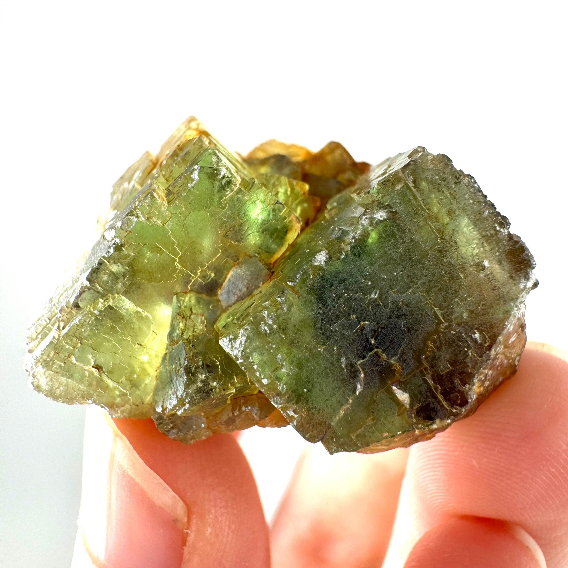 Okorusu Fluorite (Namibia) | green fluorite cluster, raw fluorite crystal, mineral specimen