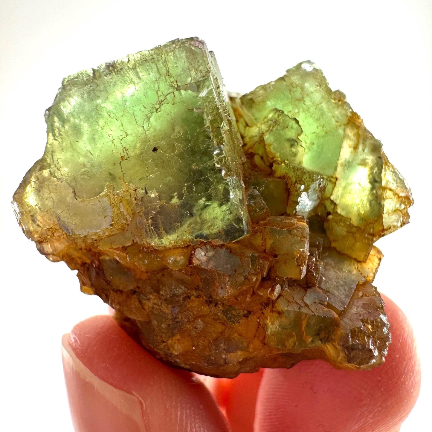 Okorusu Fluorite (Namibia) | green fluorite cluster, raw fluorite crystal, mineral specimen