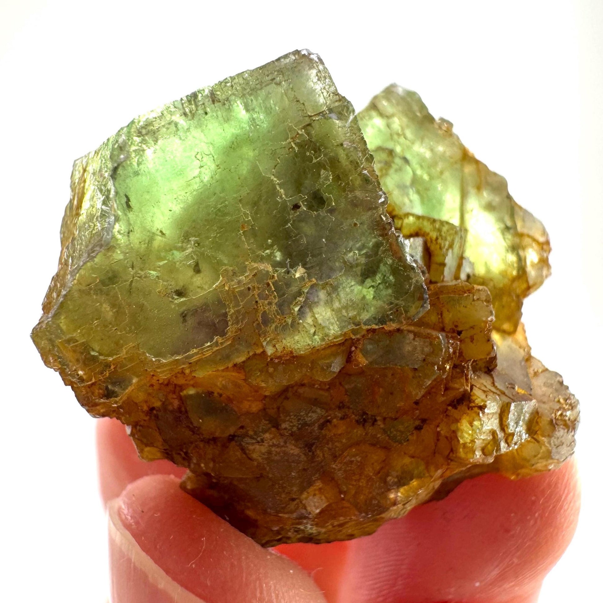 Okorusu Fluorite (Namibia) | green fluorite cluster, raw fluorite crystal, mineral specimen