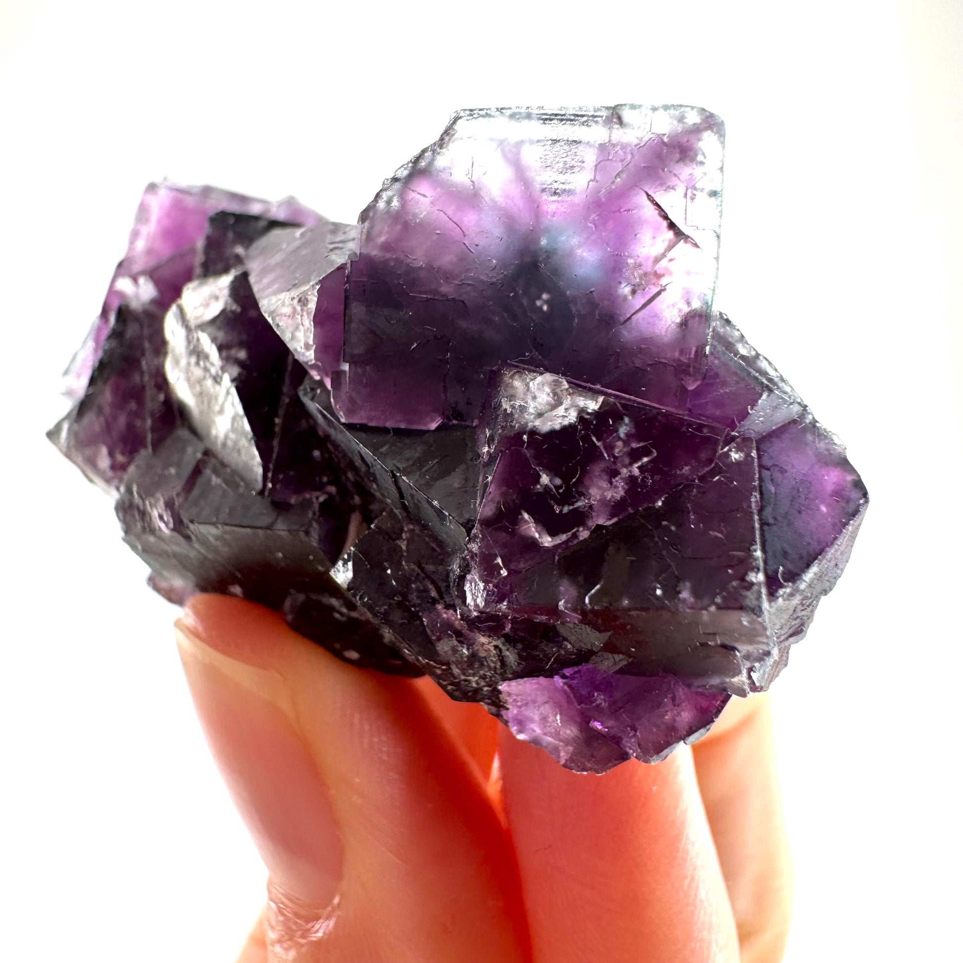 Okorusu Fluorite (Namibia) | purple fluorite cluster, raw fluorite crystal, mineral specimen