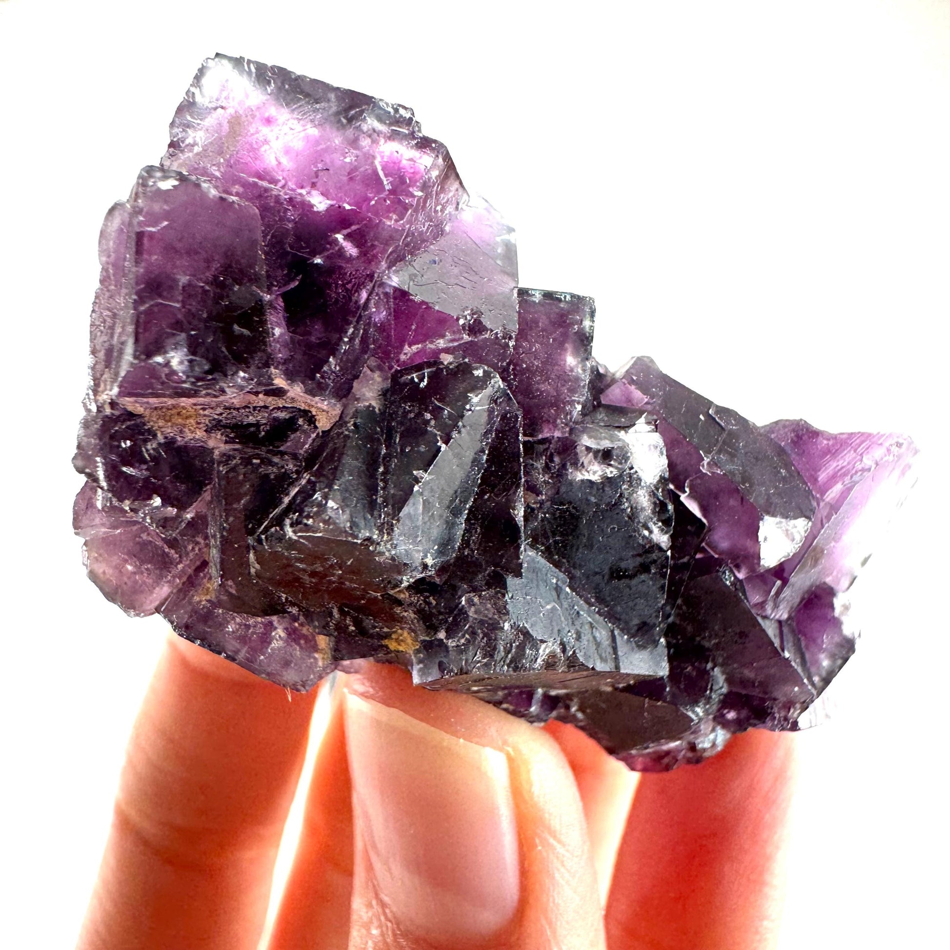 Okorusu Fluorite (Namibia) | purple fluorite cluster, raw fluorite crystal, mineral specimen