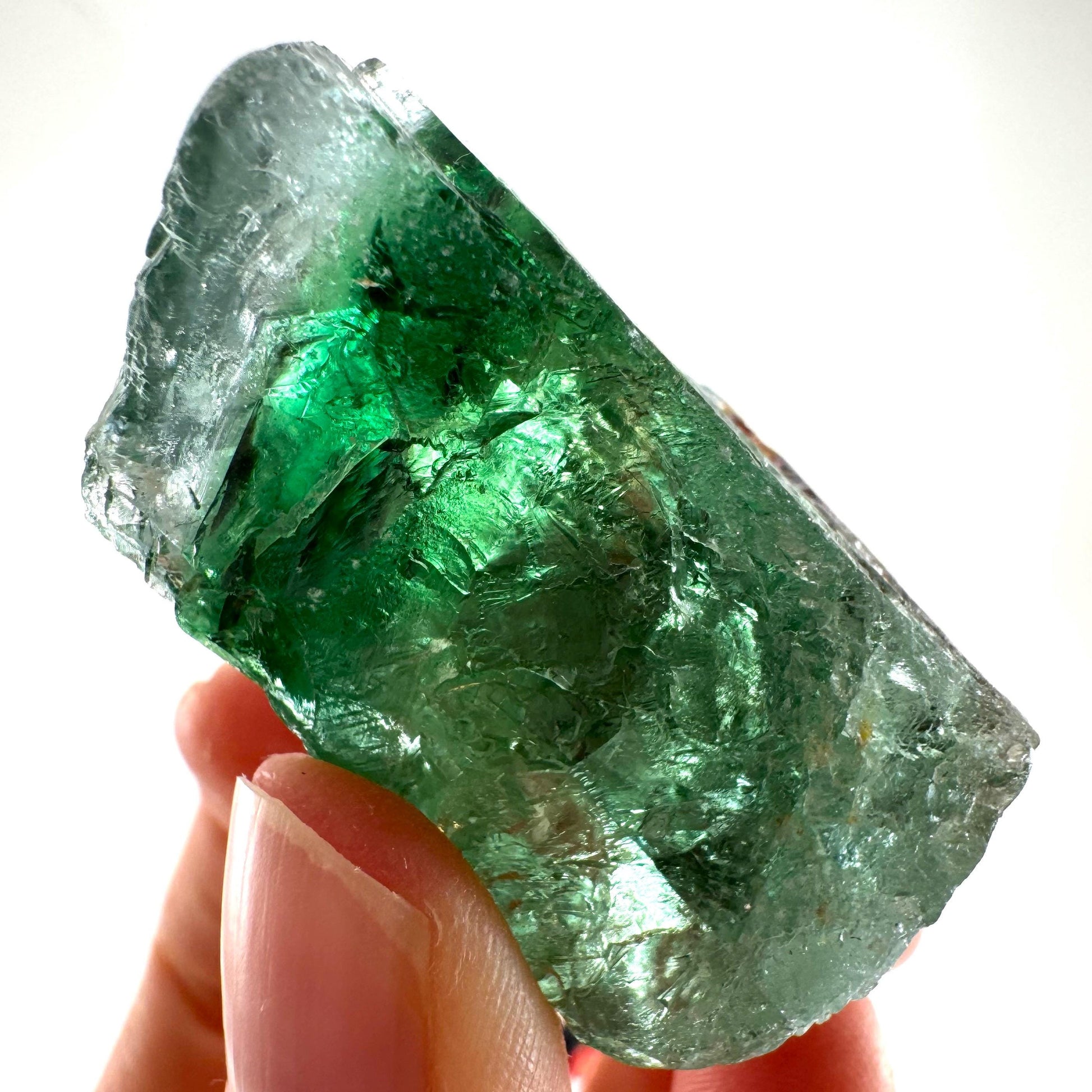 Okorusu Fluorite (Namibia) | green fluorite cluster, raw fluorite crystal, mineral specimen