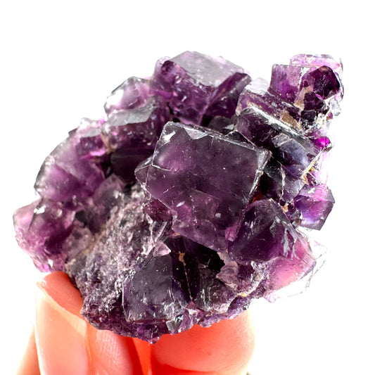 Okorusu Fluorite (Namibia) | purple fluorite cluster, raw fluorite crystal, mineral specimen